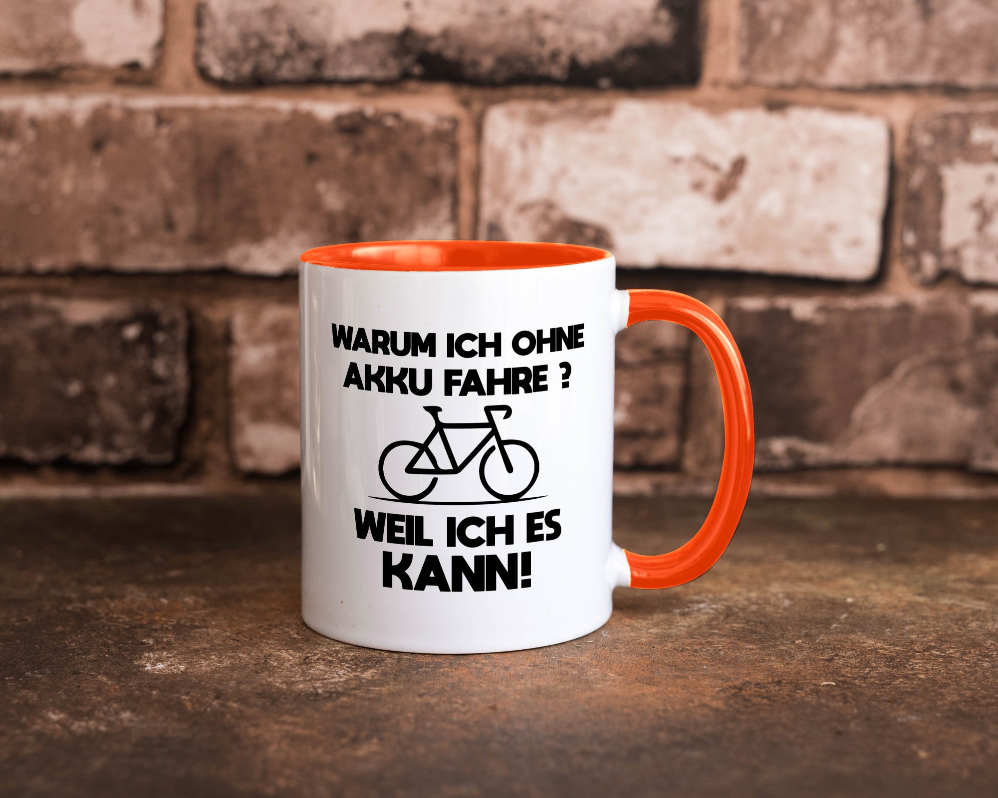 Warum ich ohne Akku fahre weil ichs kann | Radfahren Geschenk Humor