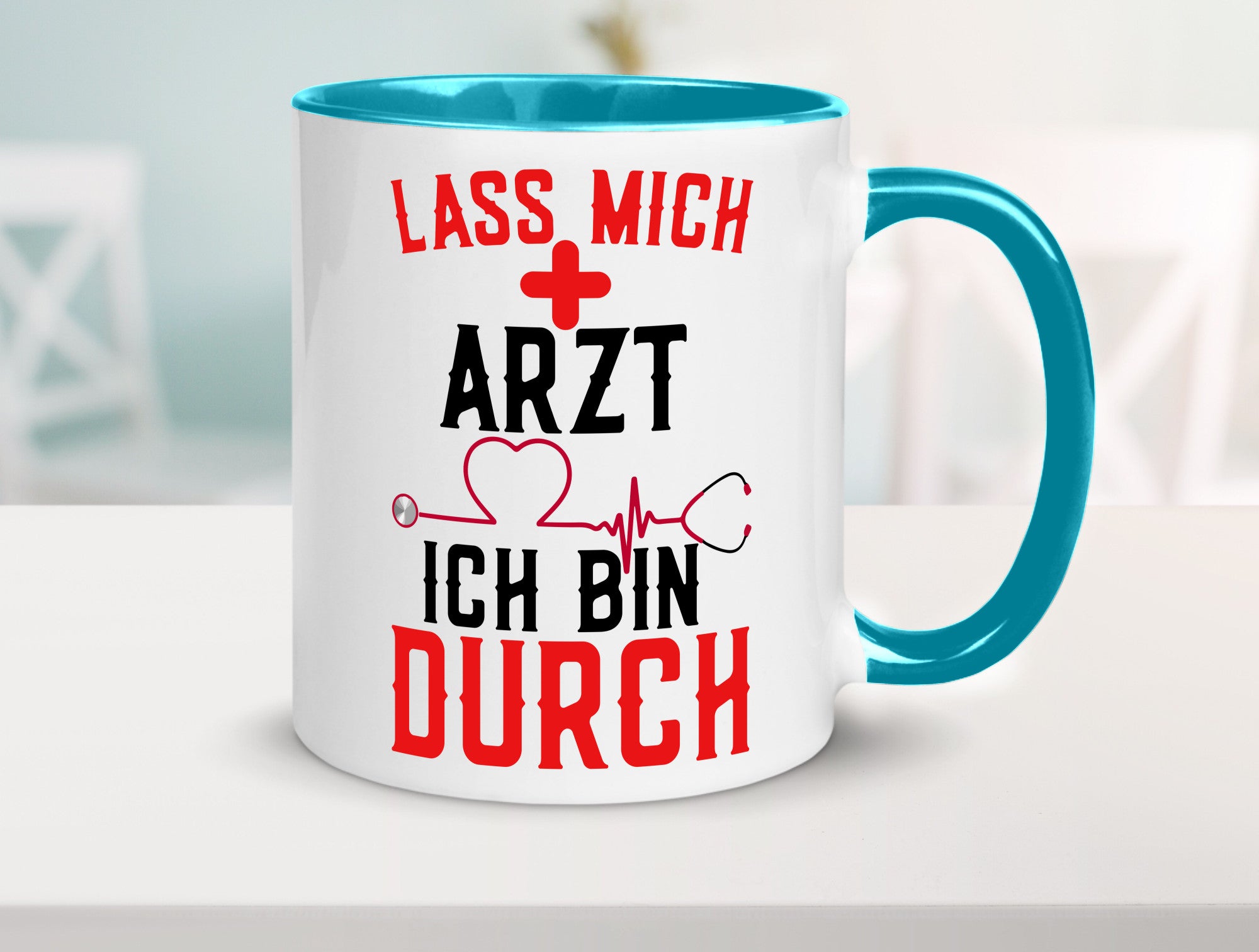 Arzt | Lass mich durch Herz Doktor Krankenhaus Puls Humor Geschenkidee Tasse