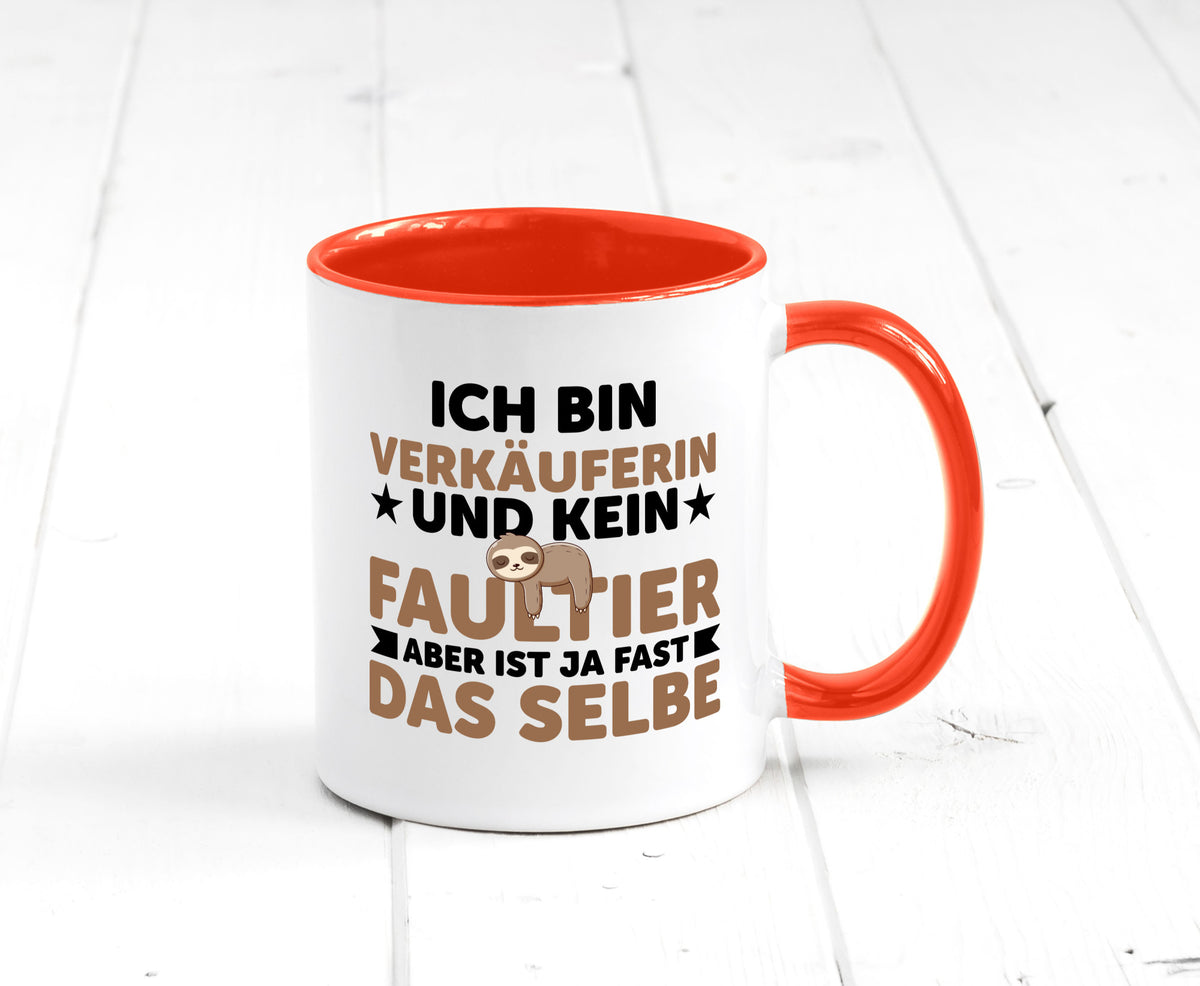 Ich bin kein Faultier: Verkäuferin| Kollegin | Verkaufsjob v2 lustig Arbeit Tasse