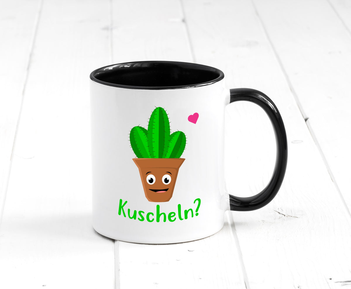 Kuscheln? | lustige Tasse Kaktus Motiv Humor lustig Geschenkidee Geschenk