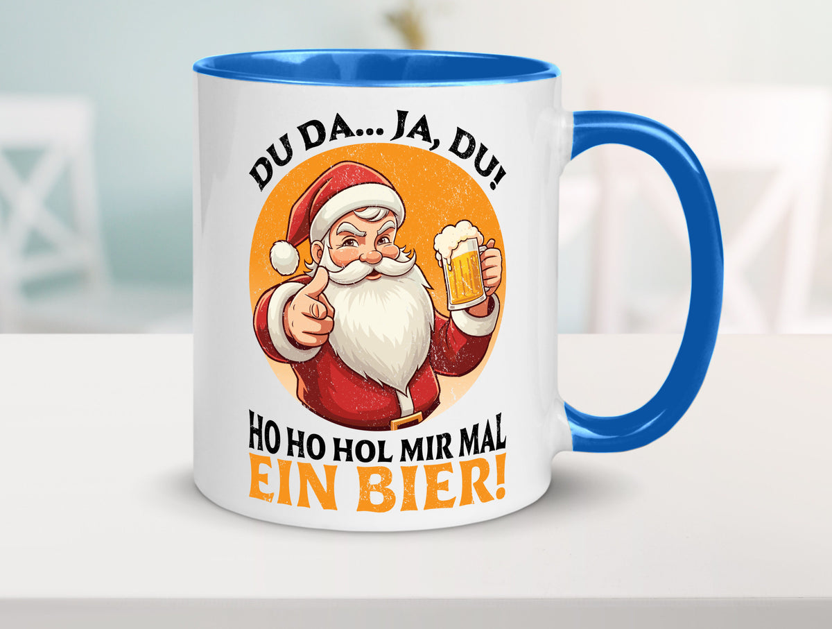 Hol mir mal ein Bier | Ugly Christmas Santa lustig Humor Geschenkidee Geschenk Tasse