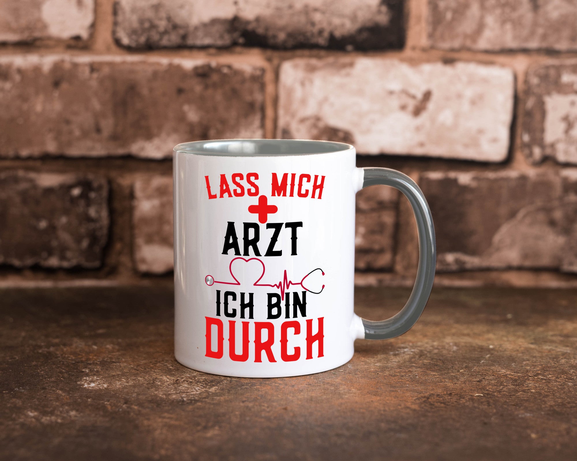 Arzt | Lass mich durch Herz Doktor Krankenhaus Puls Humor Geschenkidee Tasse