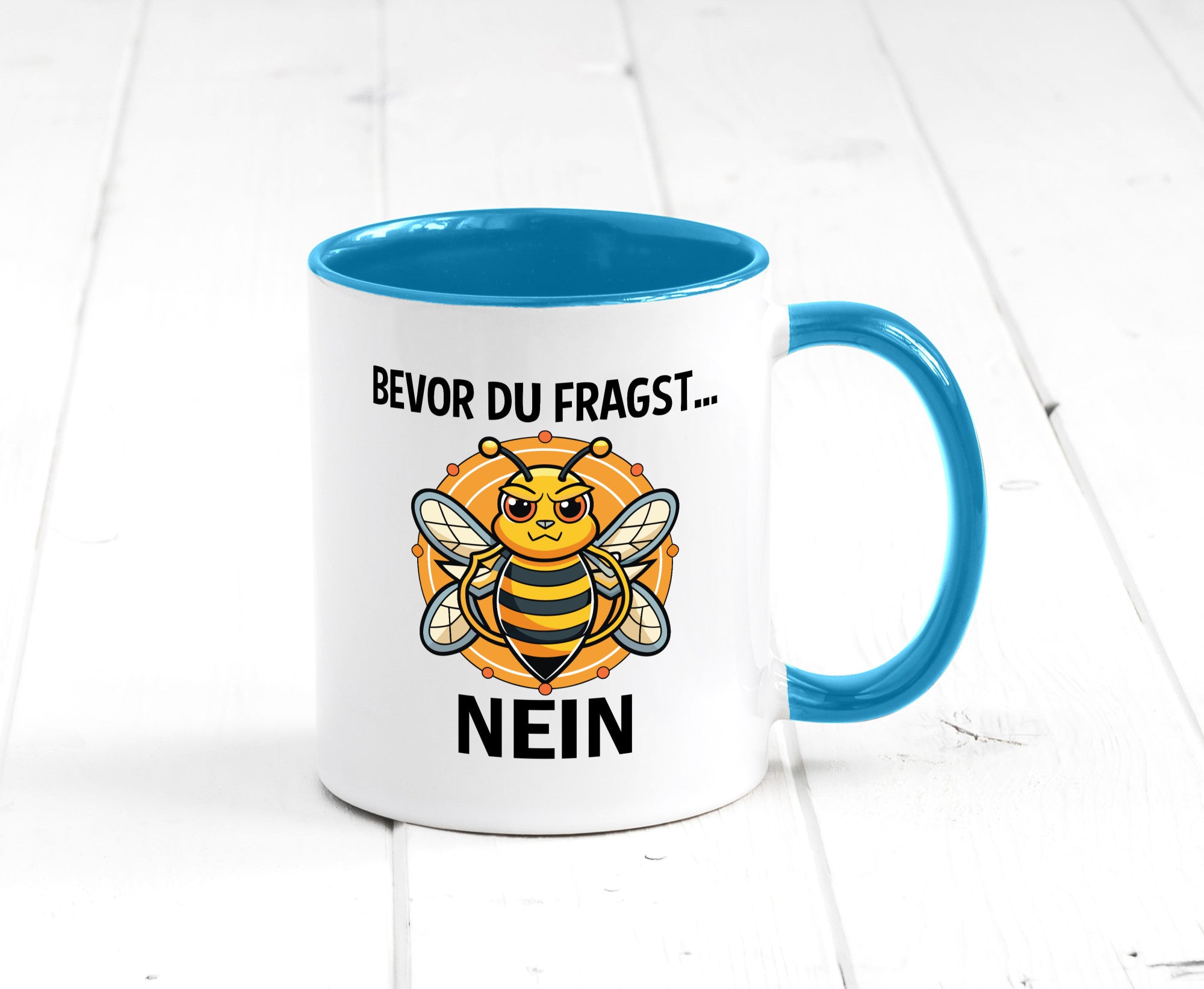 Bevor du fragst... Nein | Hummeln v2 lustig Humor Geschenkidee Geschenk Tasse