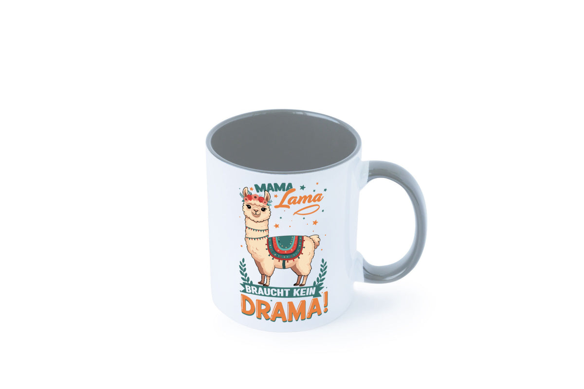 Mama Lama braucht kein Drama | Muttertag Humor Familie Geschenkidee Tasse