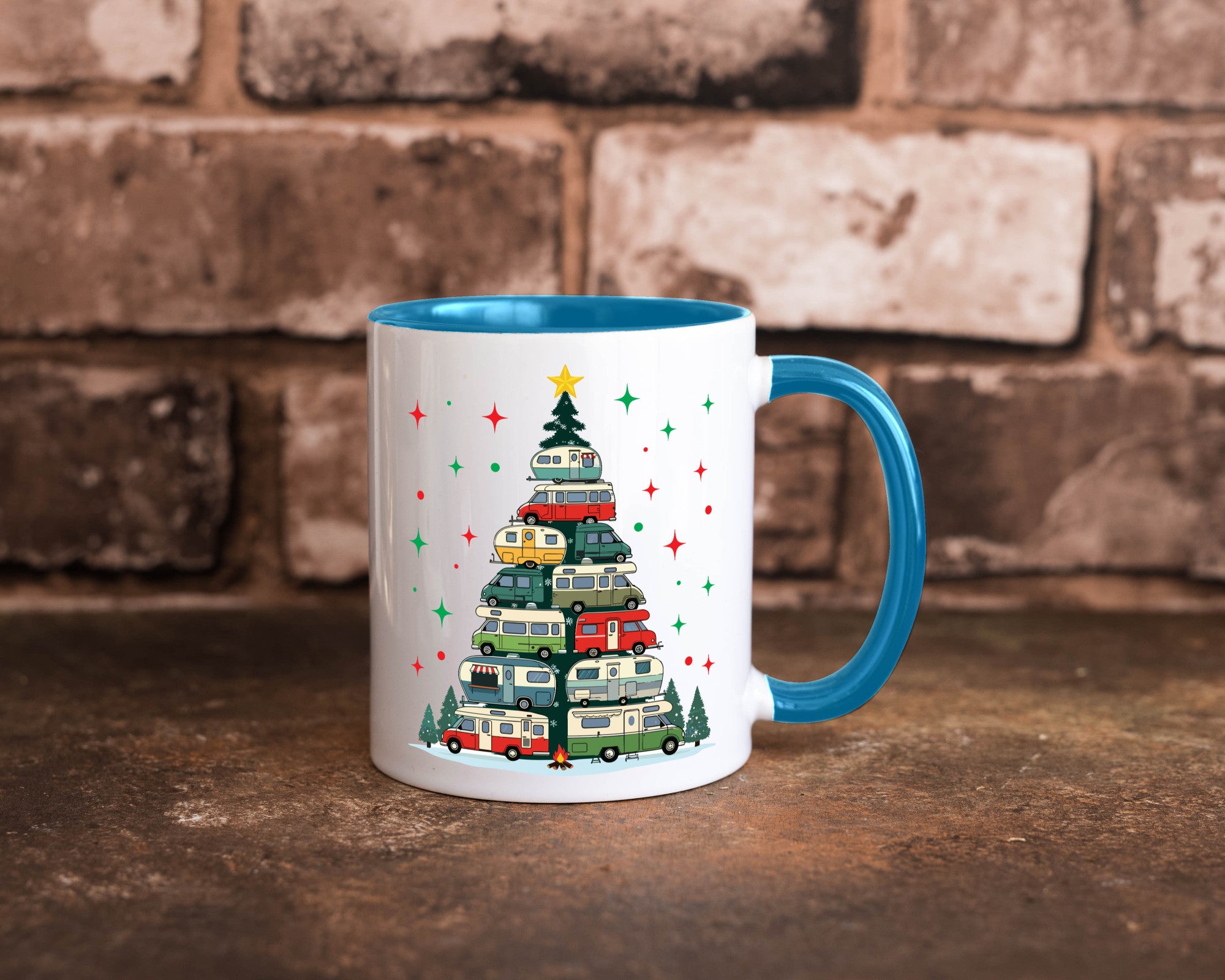 Camper | Camping Weihnachten Fahrzeuge Baumlichter v2 lustig Humor Geschenkidee