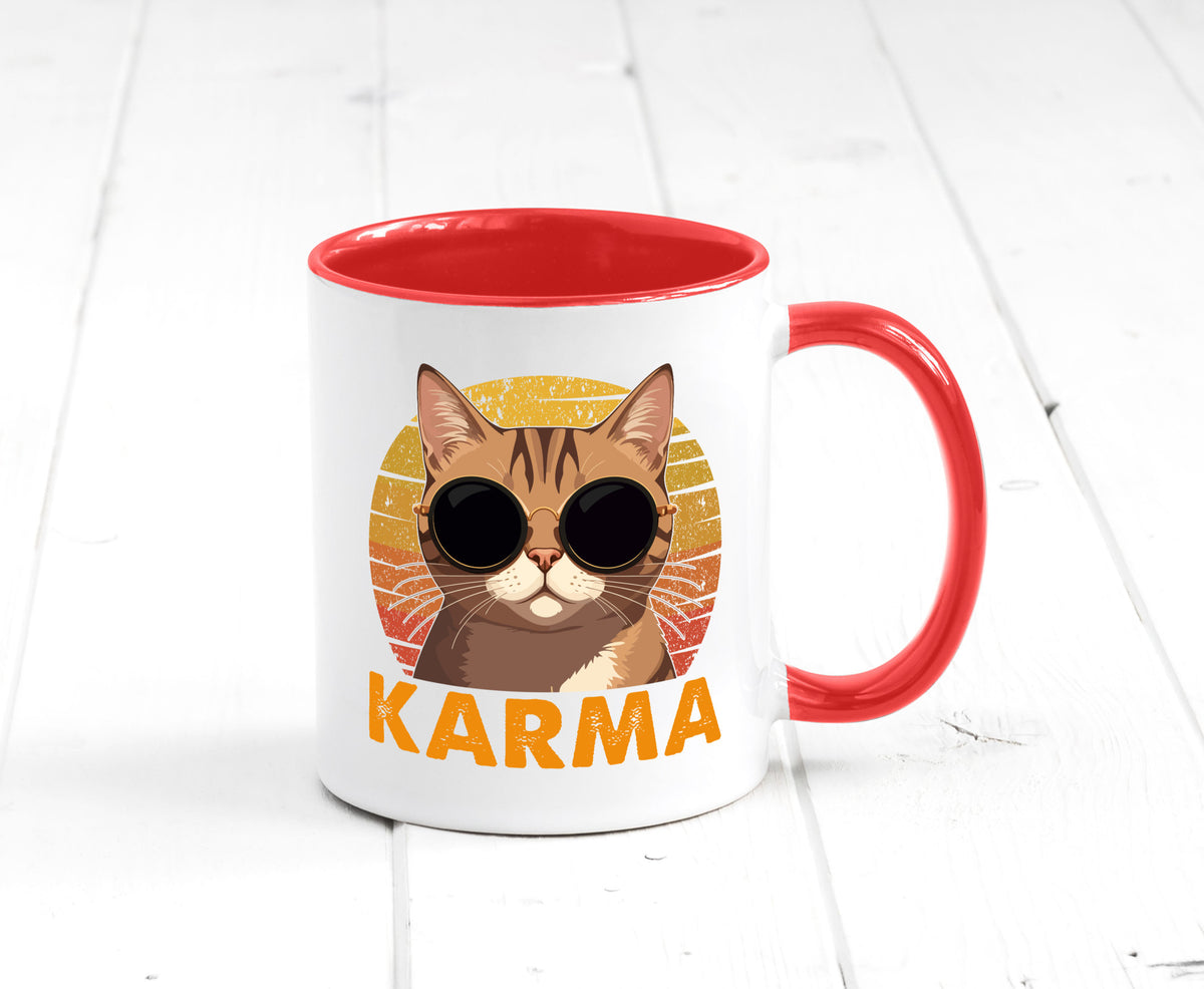 Vintage Katze | Karna Coole lustiger Spruch Geschenk Tierliebhaber Humor Tasse