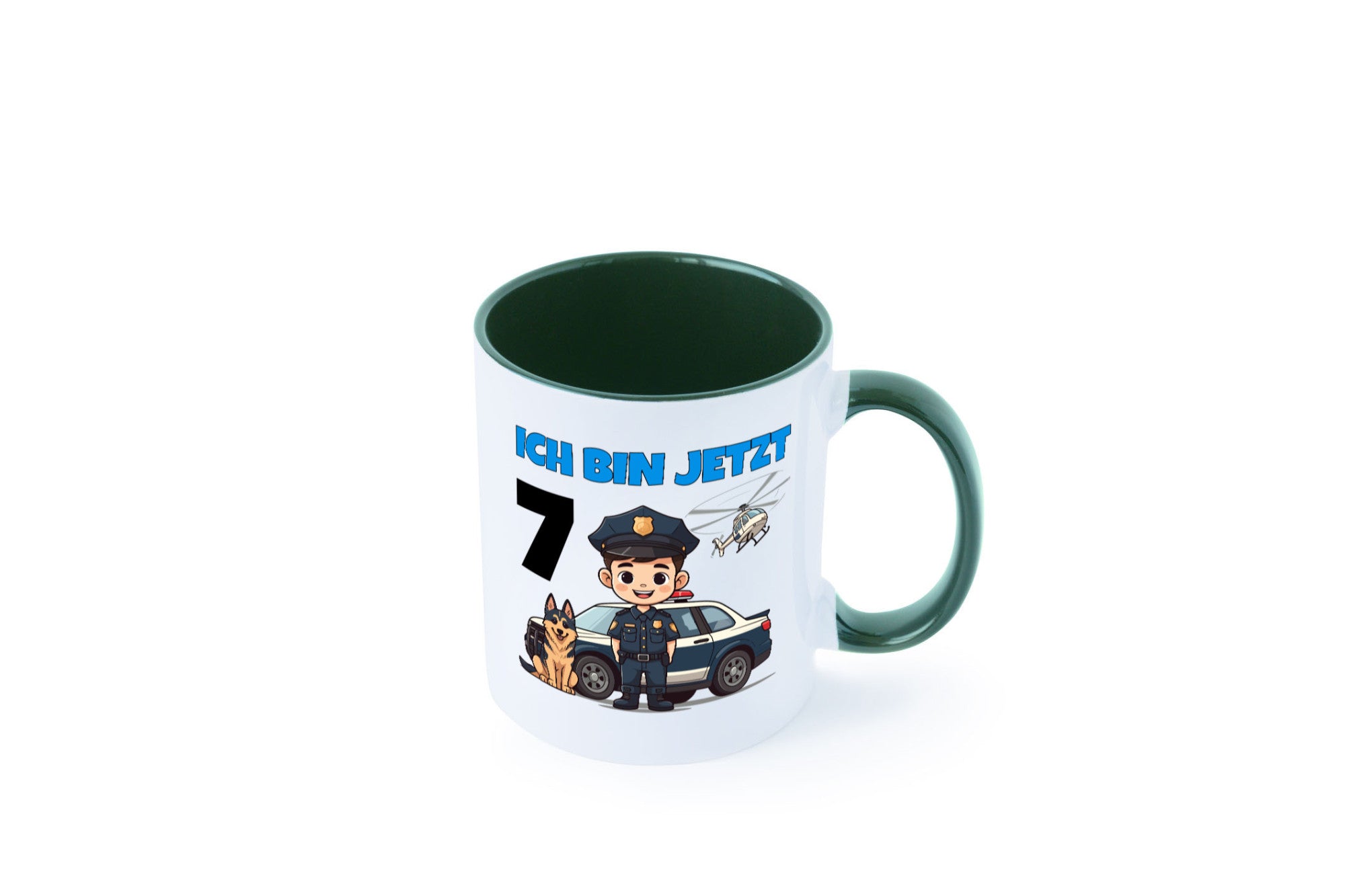 7. Geburtstag | 7 Jahre Polizei Kind Polizeiauto Humor Geschenkidee Tasse