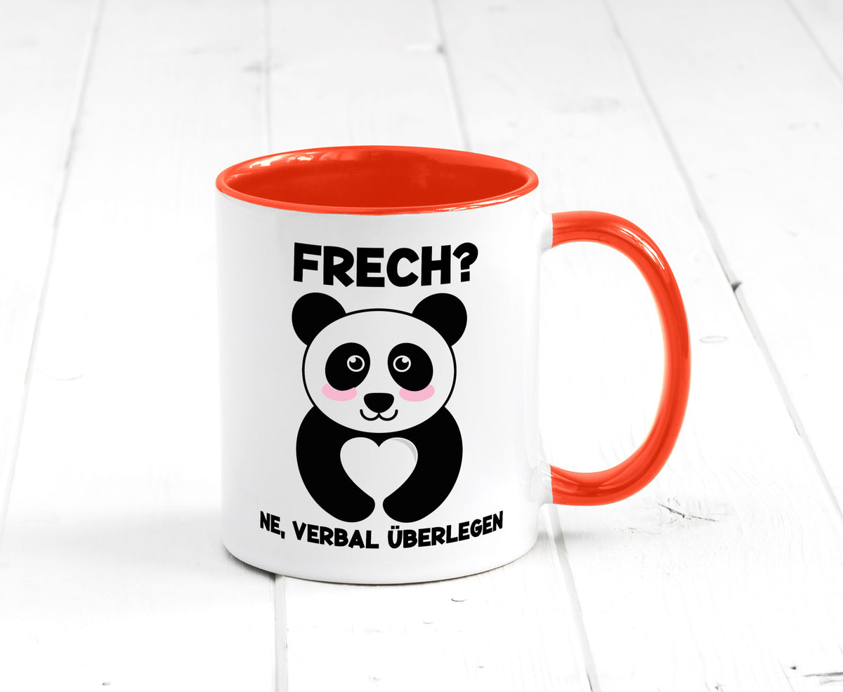 Frech | Verbal überlegen süßer Pandabär kecker Spruch lustiger Geschenk Humor Tasse