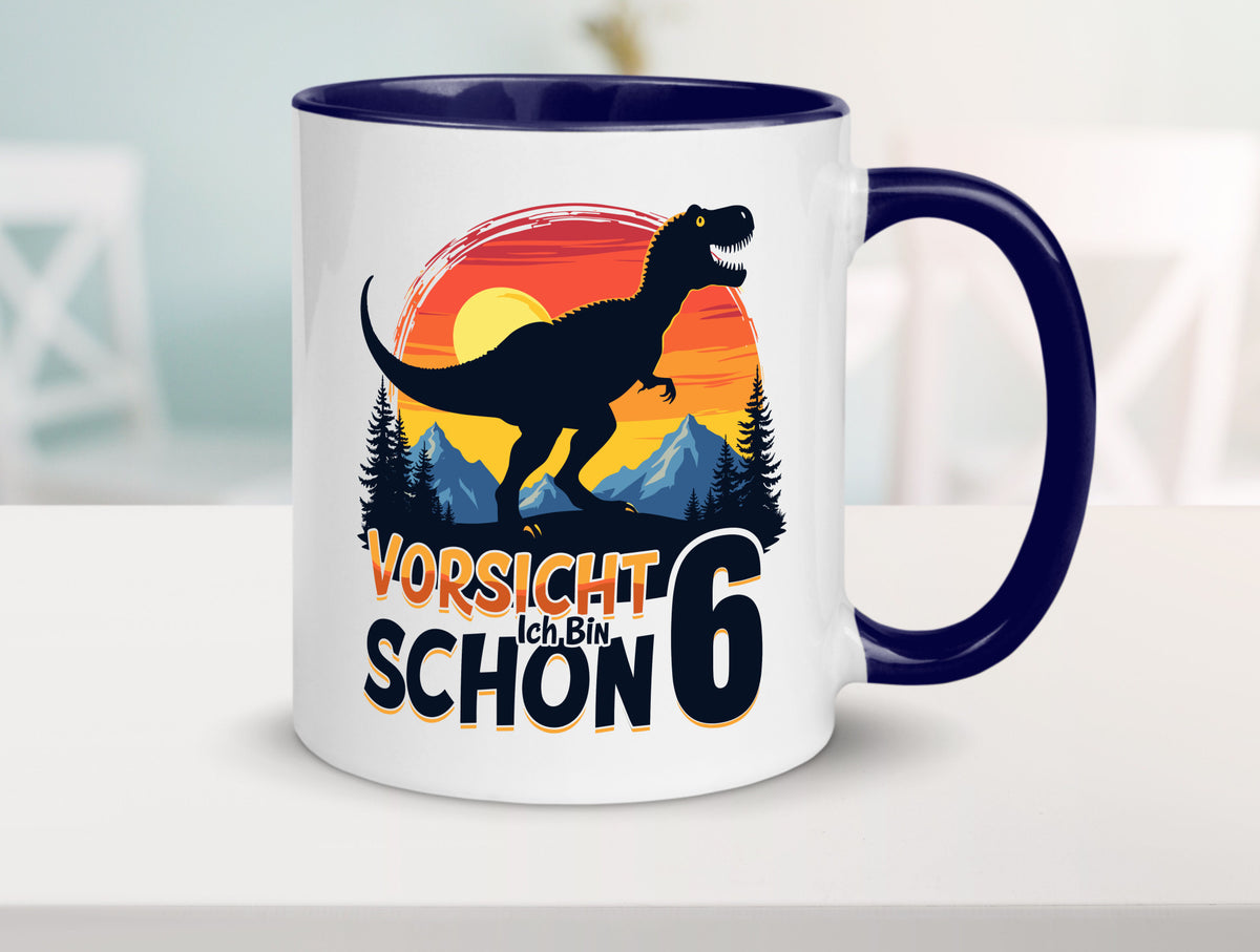 6. Geburtstag | 6 Jahre Dinosaurier Geschenkidee Humor Tasse