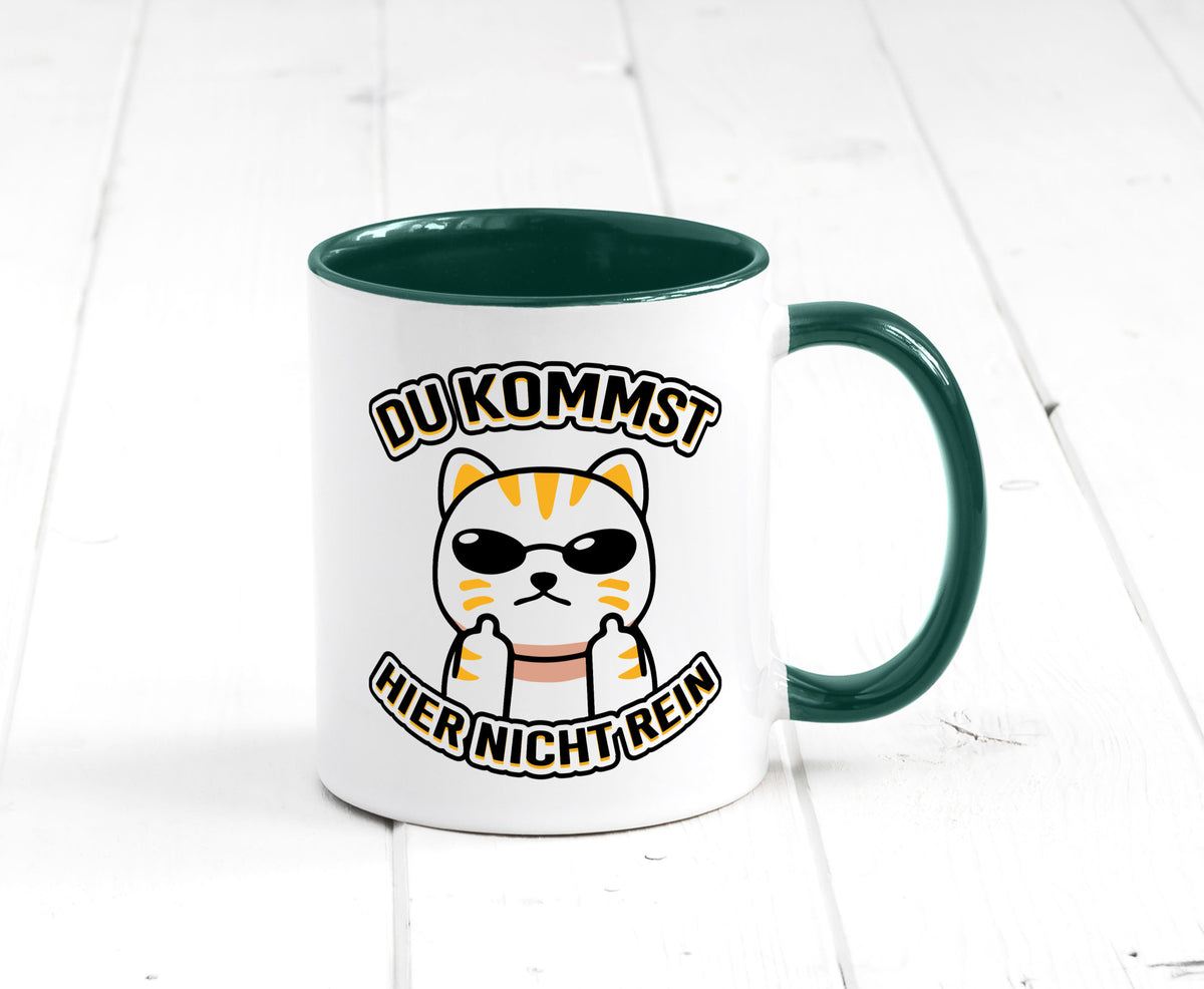 Du kommst hier nicht rein | Böse Katze Humor Tierliebhaber Geschenkidee Tasse