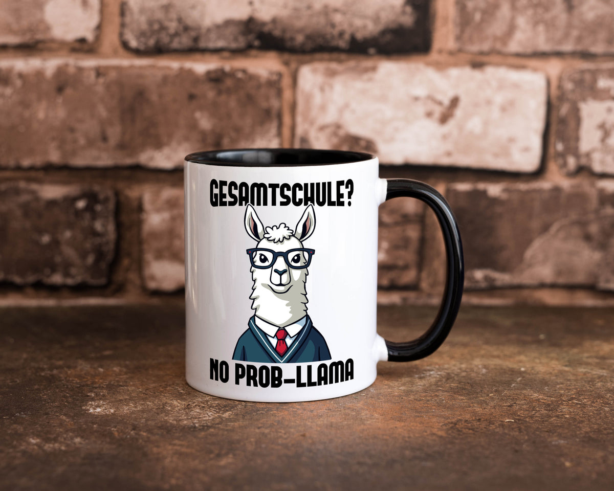 Gesammtschule | no prob-llama Einschuldung Humor Geschenkidee Tasse