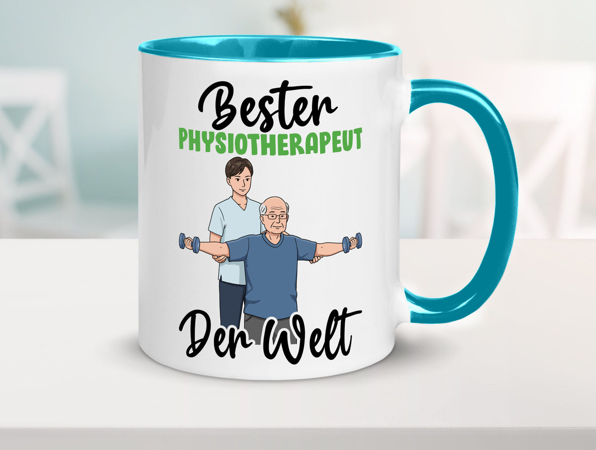 Bester Physiotherapeut v3 Geschenk Humor Geschenkidee lustiger Spruch Tasse