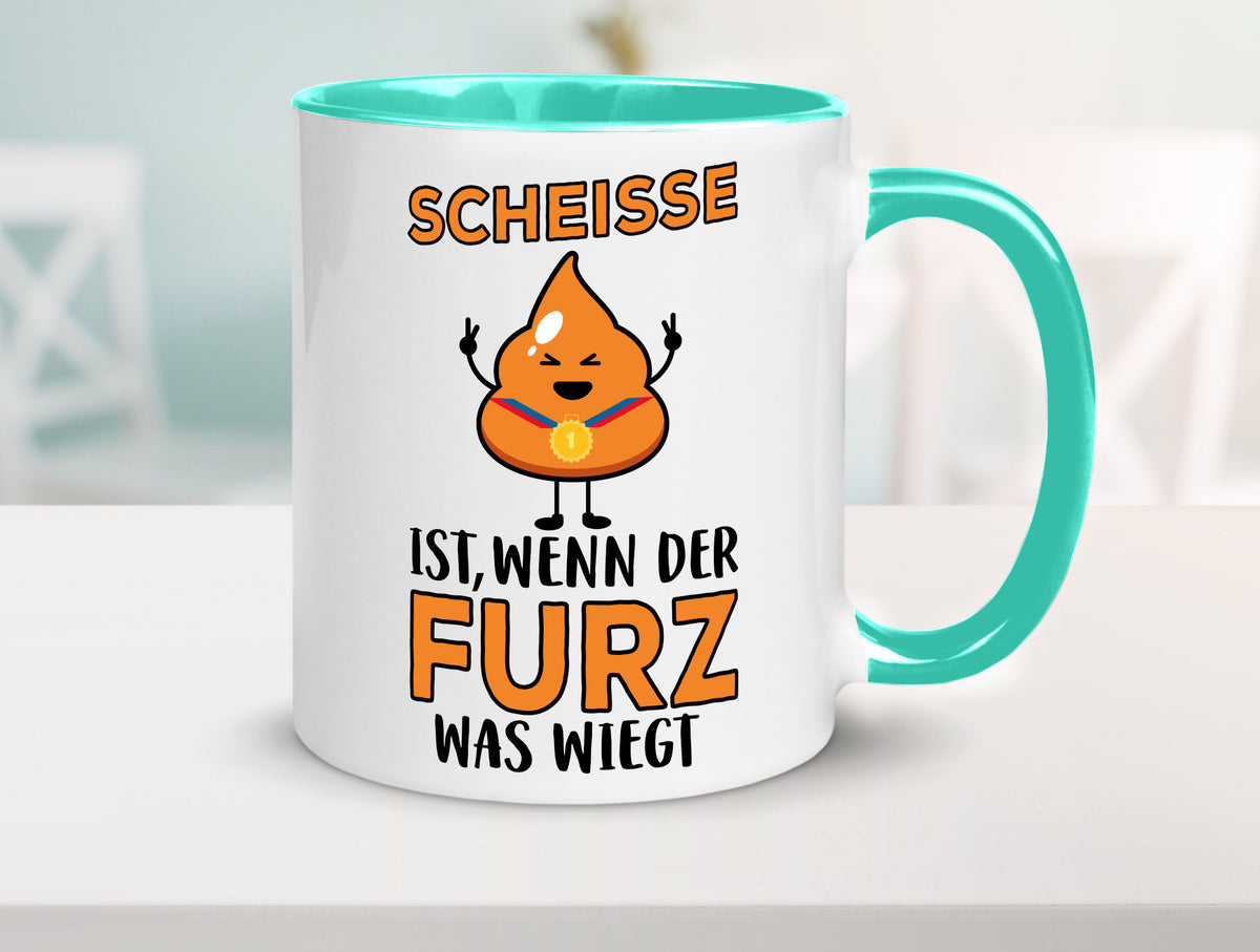 Scheisse ist lustiger Spruch Geschenk Humor Geschenkidee Tasse