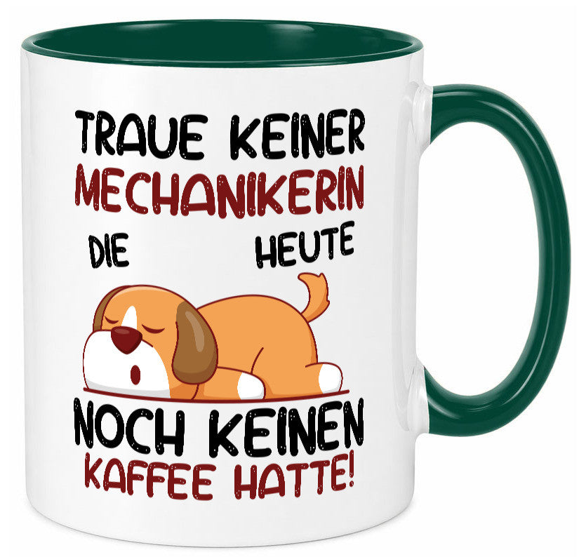 Traue keiner Mechanikerin | KFZ Humor Geschenkidee Tasse