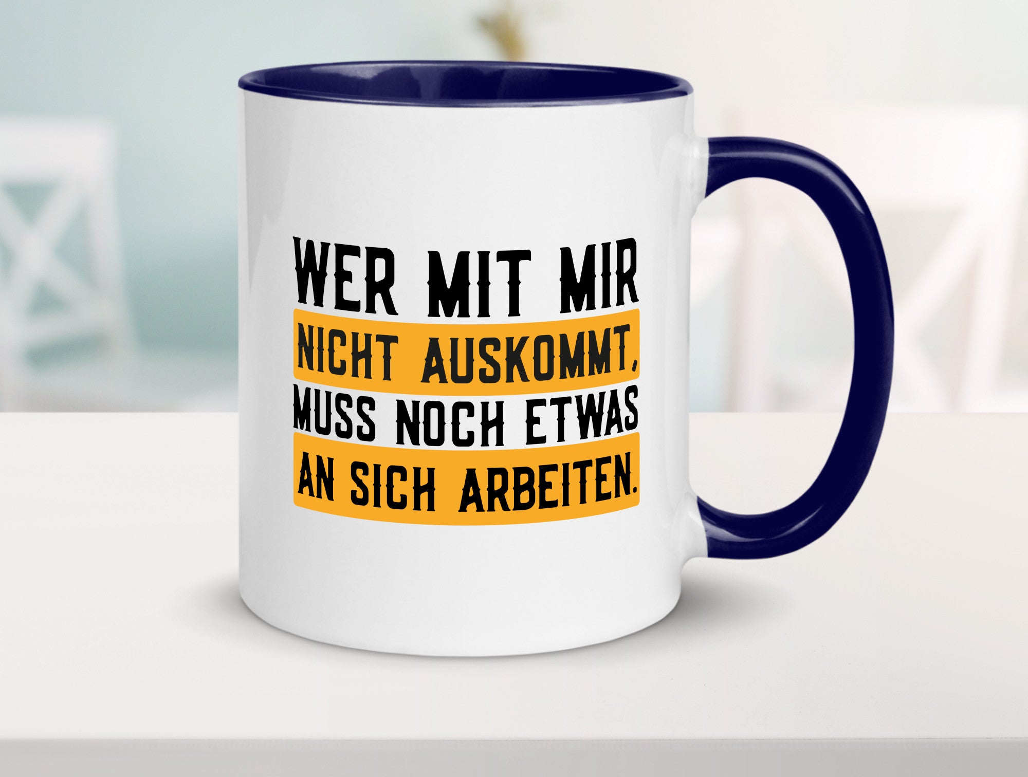 Wer mit mir nicht auskommt | Selbstbewusst lustiger Spruch Geschenk Humor