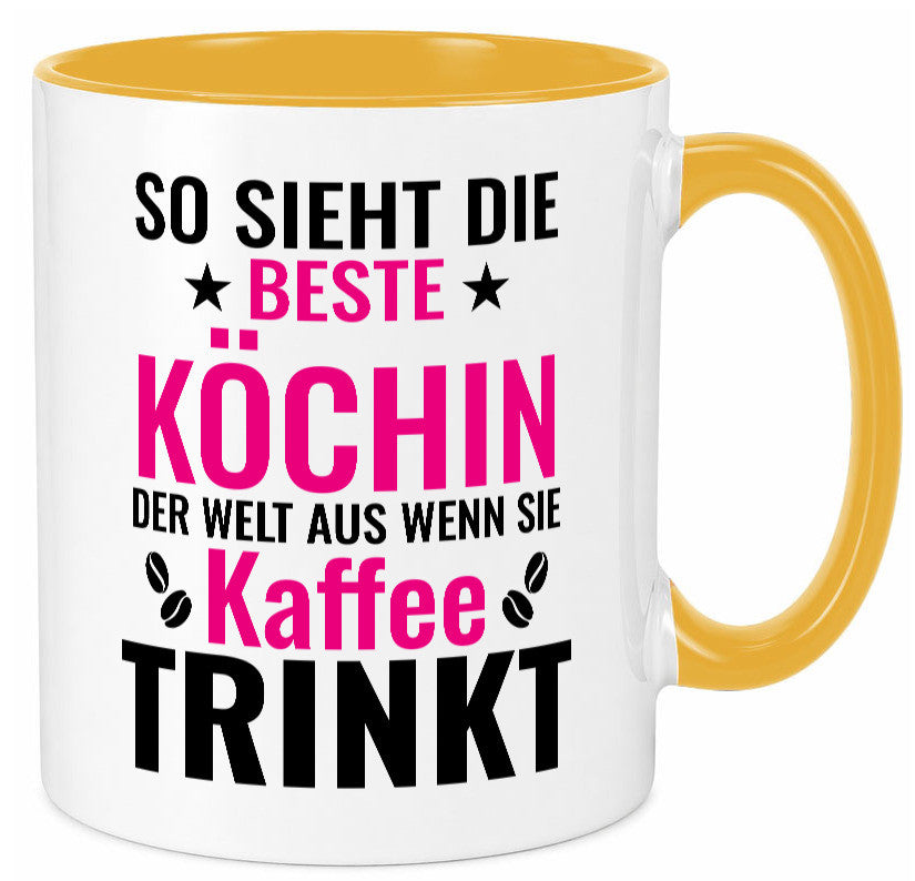 Kaffee trinkt: Köchin | Chefköchin Chefkoch Humor Arbeit Kollegen Büro Tasse