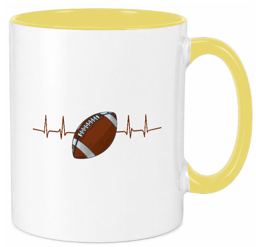 American Football Herzschlag | Footballer Superbowl Humor Geschenkidee Tasse