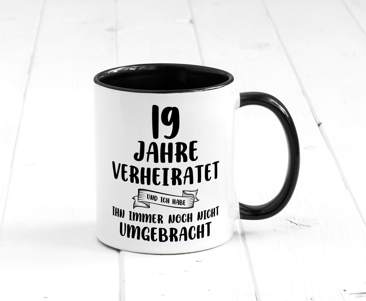 19 Jahre Verheiratet, immer noch am Leben! lustig Humor Geschenkidee Geschenk Tasse