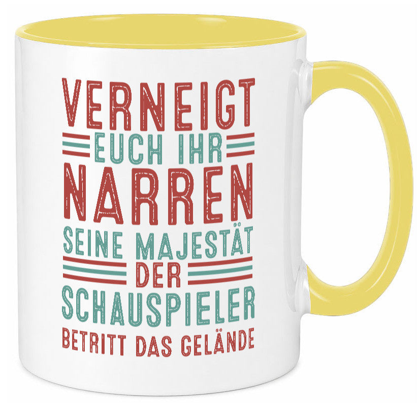 Verneigt euch: Schauspieler | Theater lustig Humor Geschenkidee Geschenk Tasse
