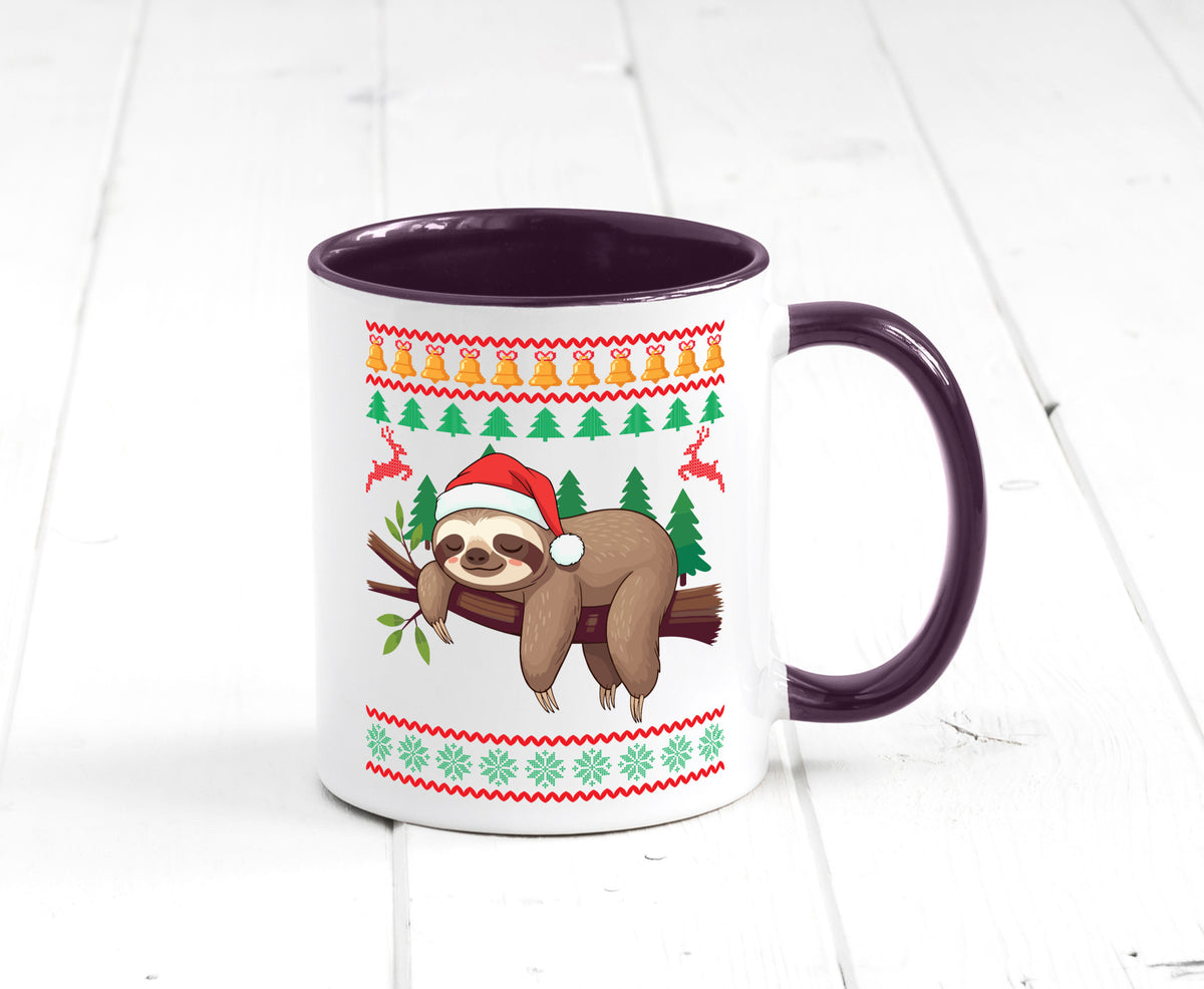 Ugly Christmas | Faultier Weihnachtsfaultier v2 lustig Tierliebhaber Humor Tasse
