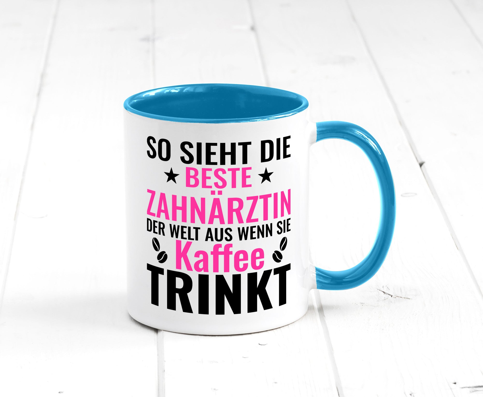 Kaffee trinkt: Zahnärztin | Zahnmedizin Beruf Geschenk Arbeit Kollegen Büro