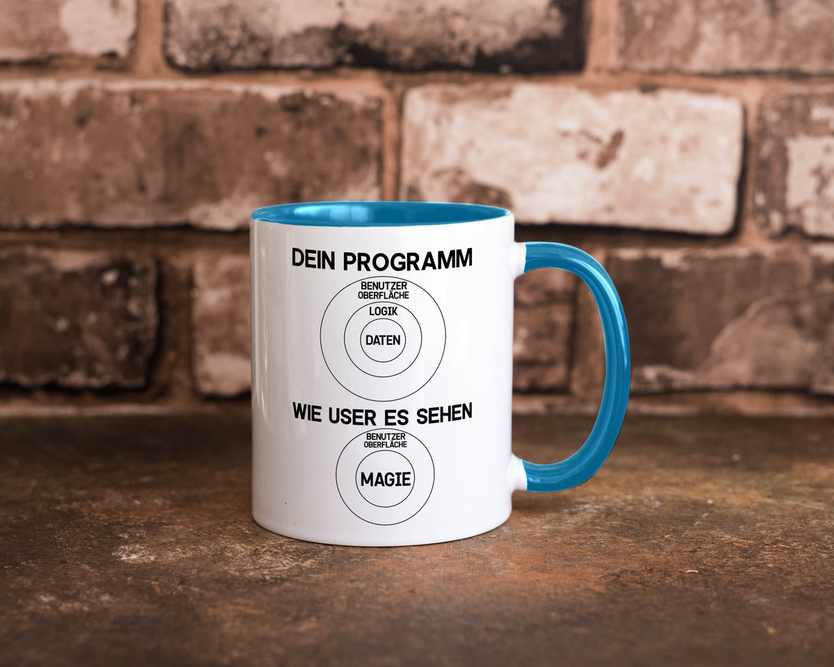 Wie User dein Programm sehen | Programmierer Magie Witz Geschenkidee Humor Tasse