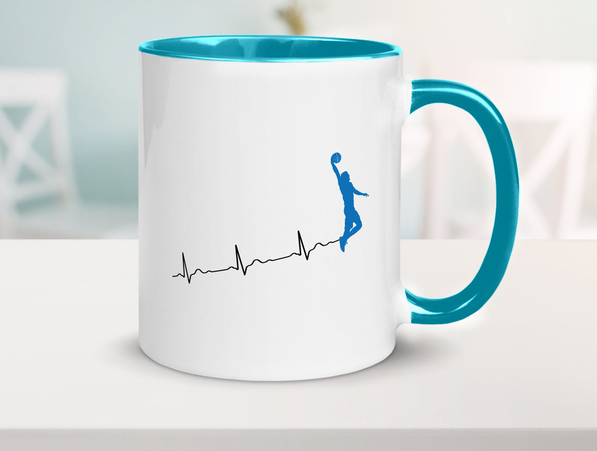 Herzschlag Basketball | Motiv Sport Ballsport Humor Geschenkidee Tasse