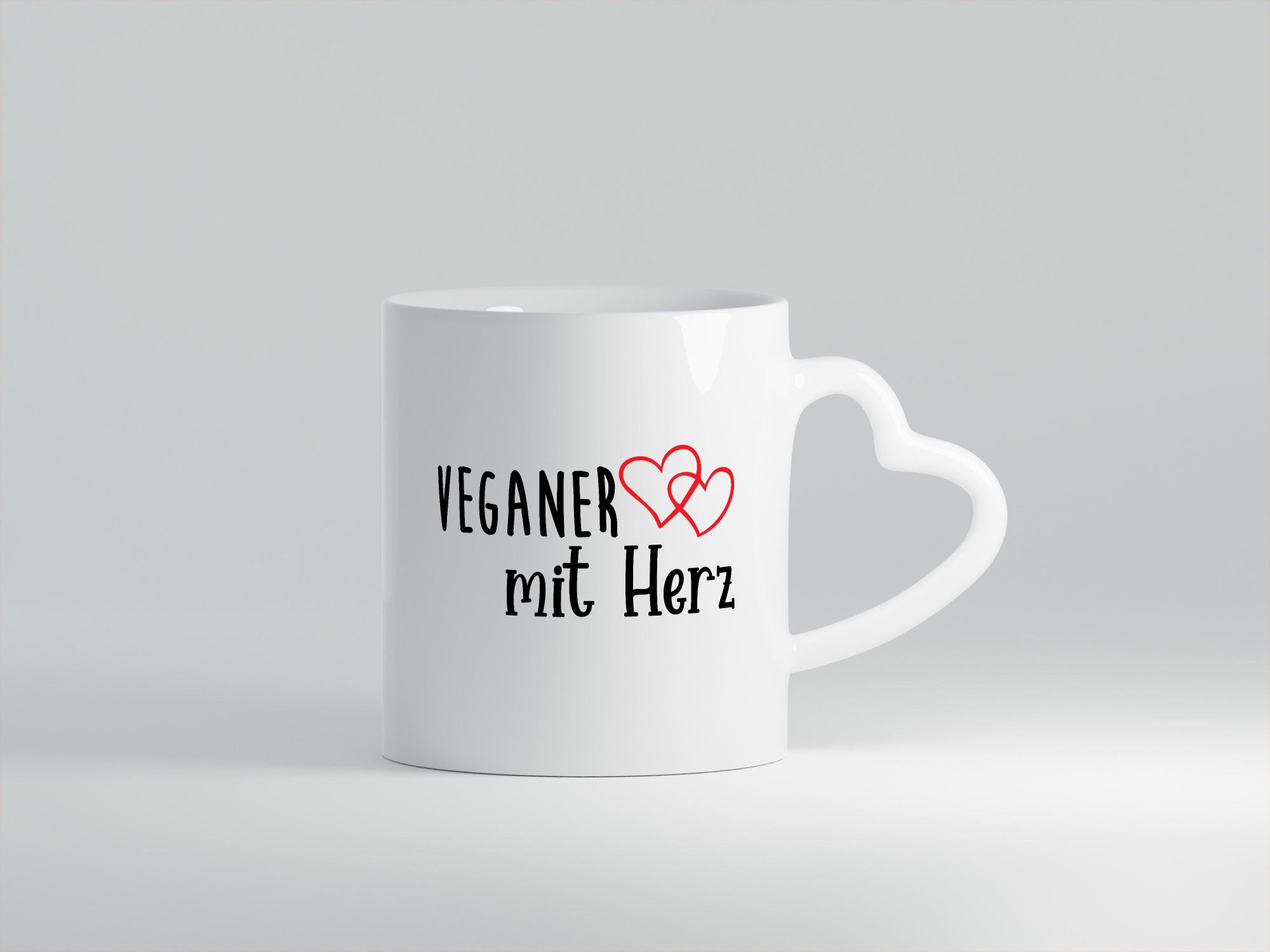 Veganer mit Herz | ich liebe Tiere Humor Tierliebhaber Geschenkidee Tasse