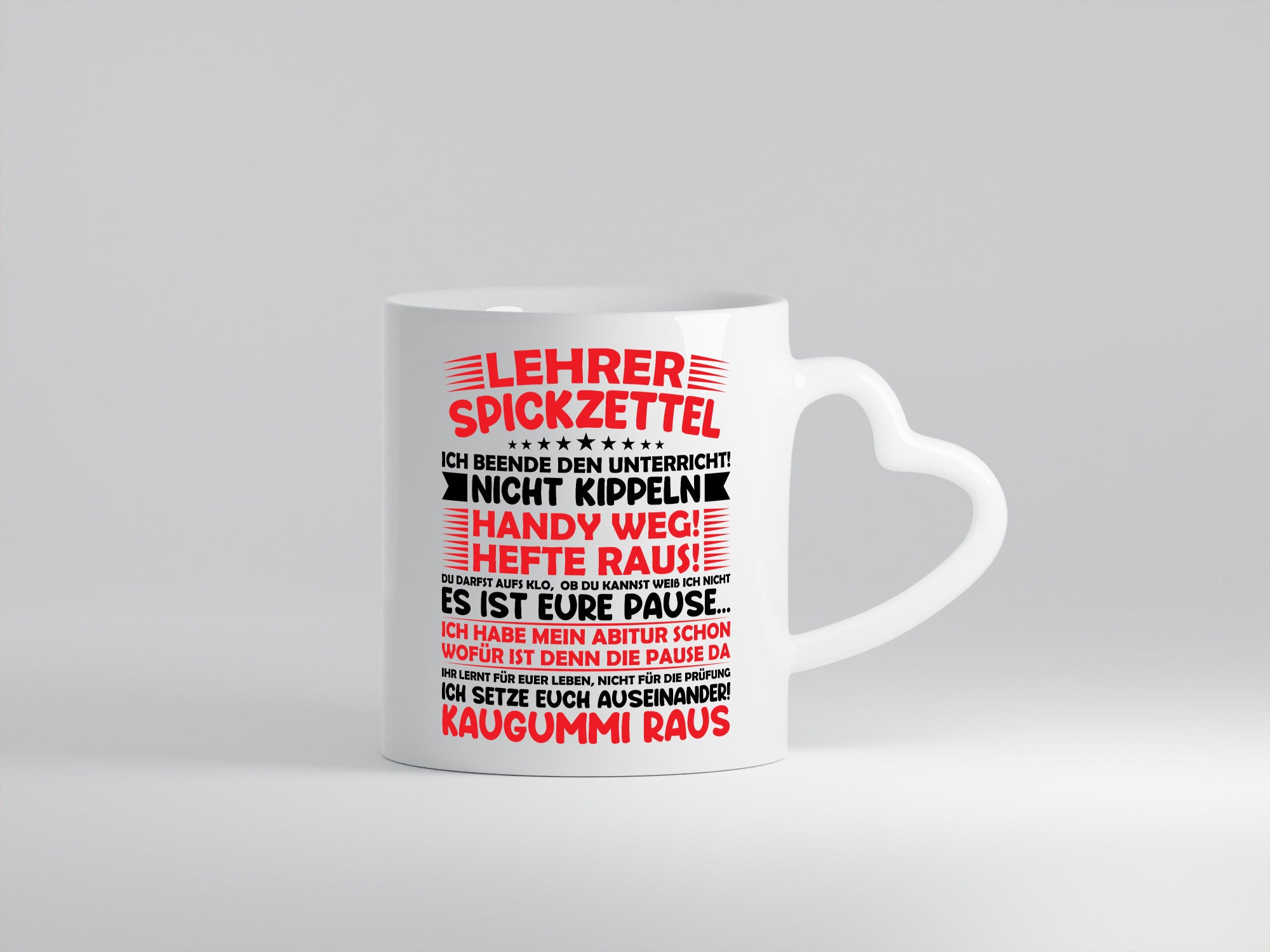 Lehrer Spickzettel | Beruf Tasse lustiger Spruch vl9 lustig Arbeit Kollegen
