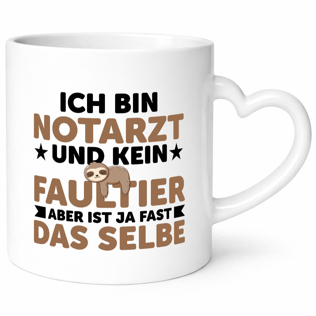 Ich bin kein Faultier: Notarzt | Arzt v2 Geschenkidee Tierliebhaber Humor Tasse