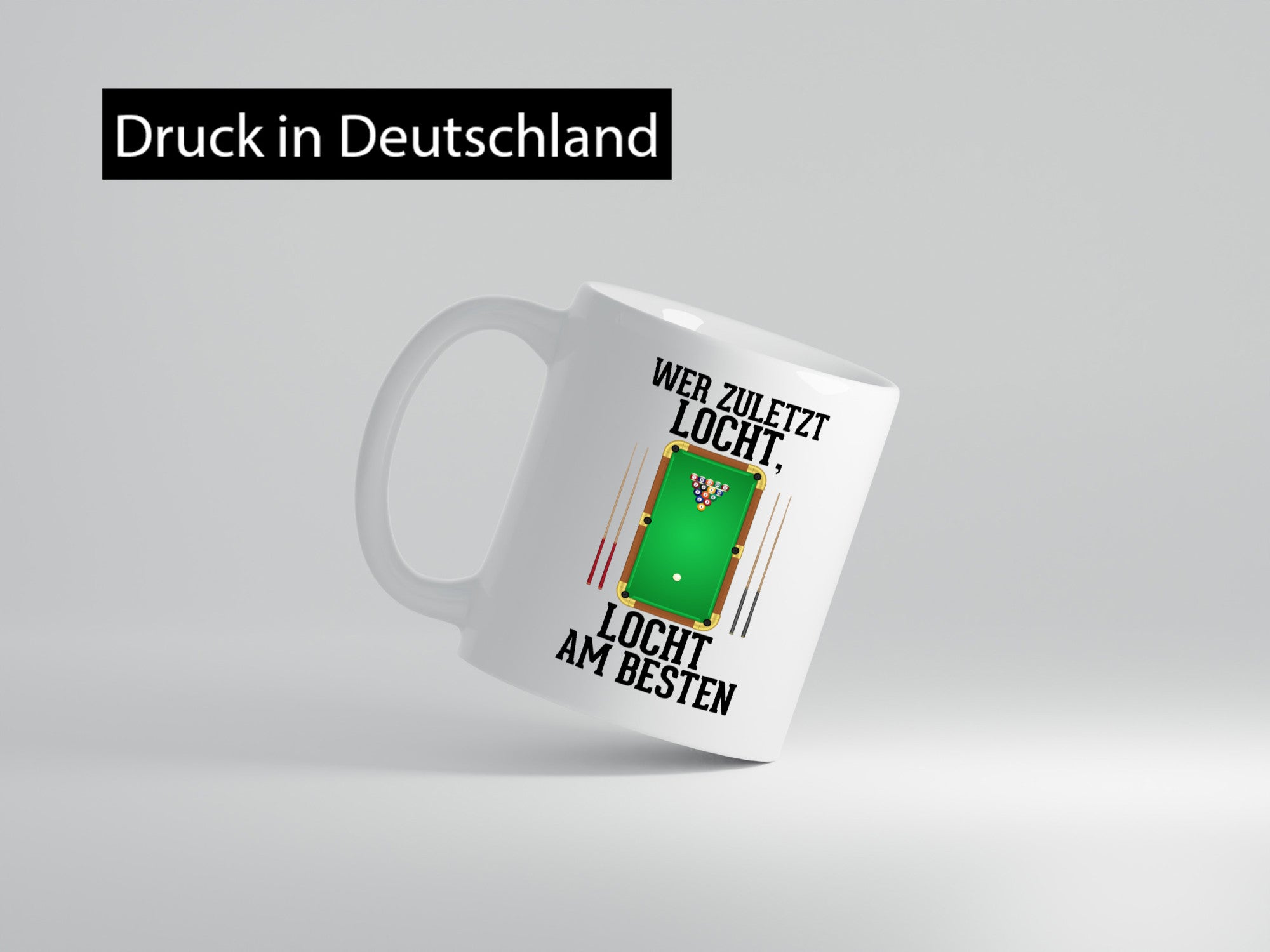 Wer zuletzt locht | Billard Billardkugel Billardspieler lustig Humor