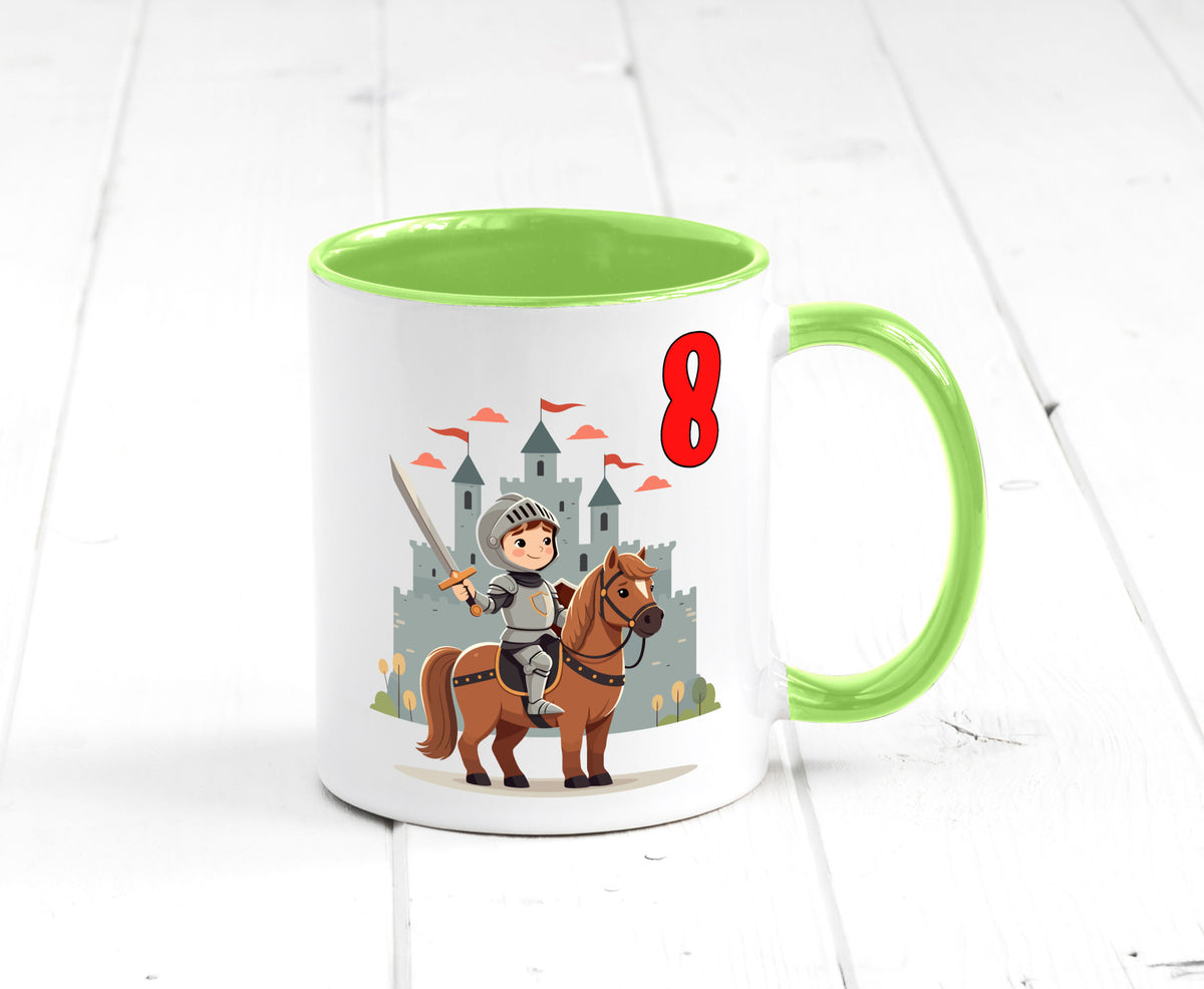 8. Geburtstag | 8 Jahre Ritter Junge Schloss Geschenk Geschenkidee lustiger Tasse