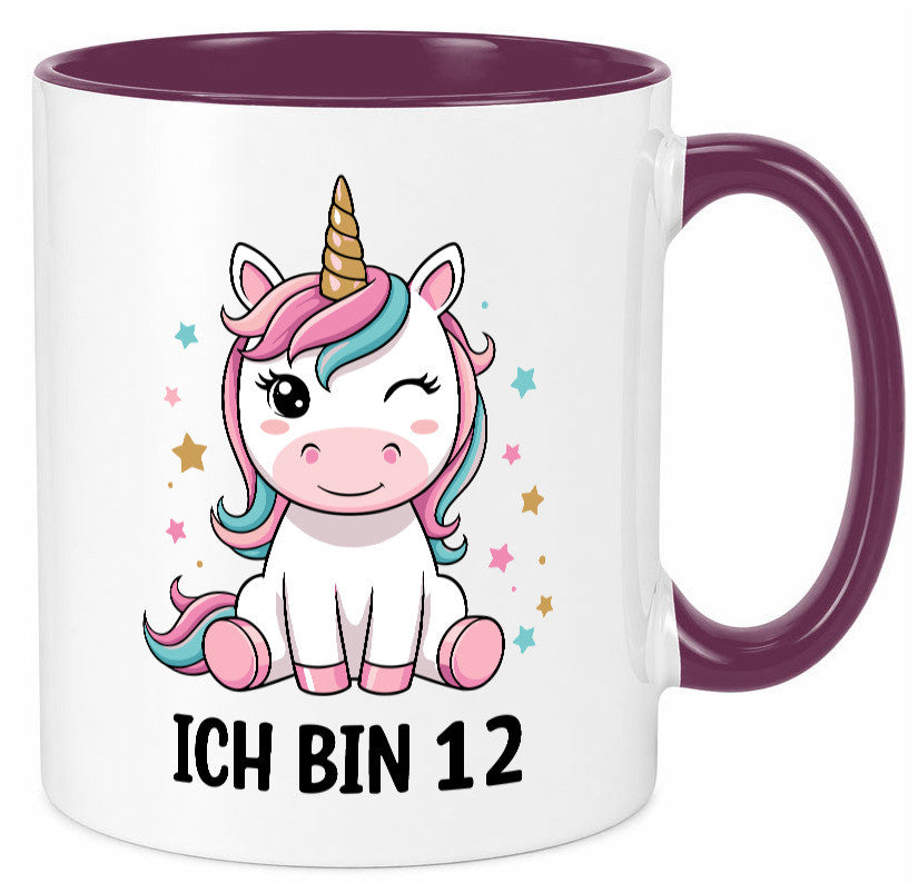 12. Geburtstag | 12 Jahre Einhorn Mädchen lustig Geschenkidee Geschenk Tasse