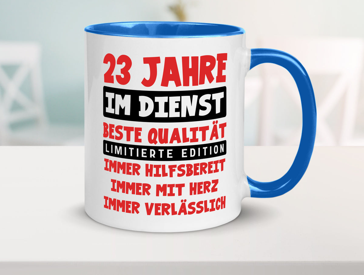 23 Jahre im Dienst | Jubiläum Arbeit v9 Humor Kollegen Büro Geschenkidee Tasse