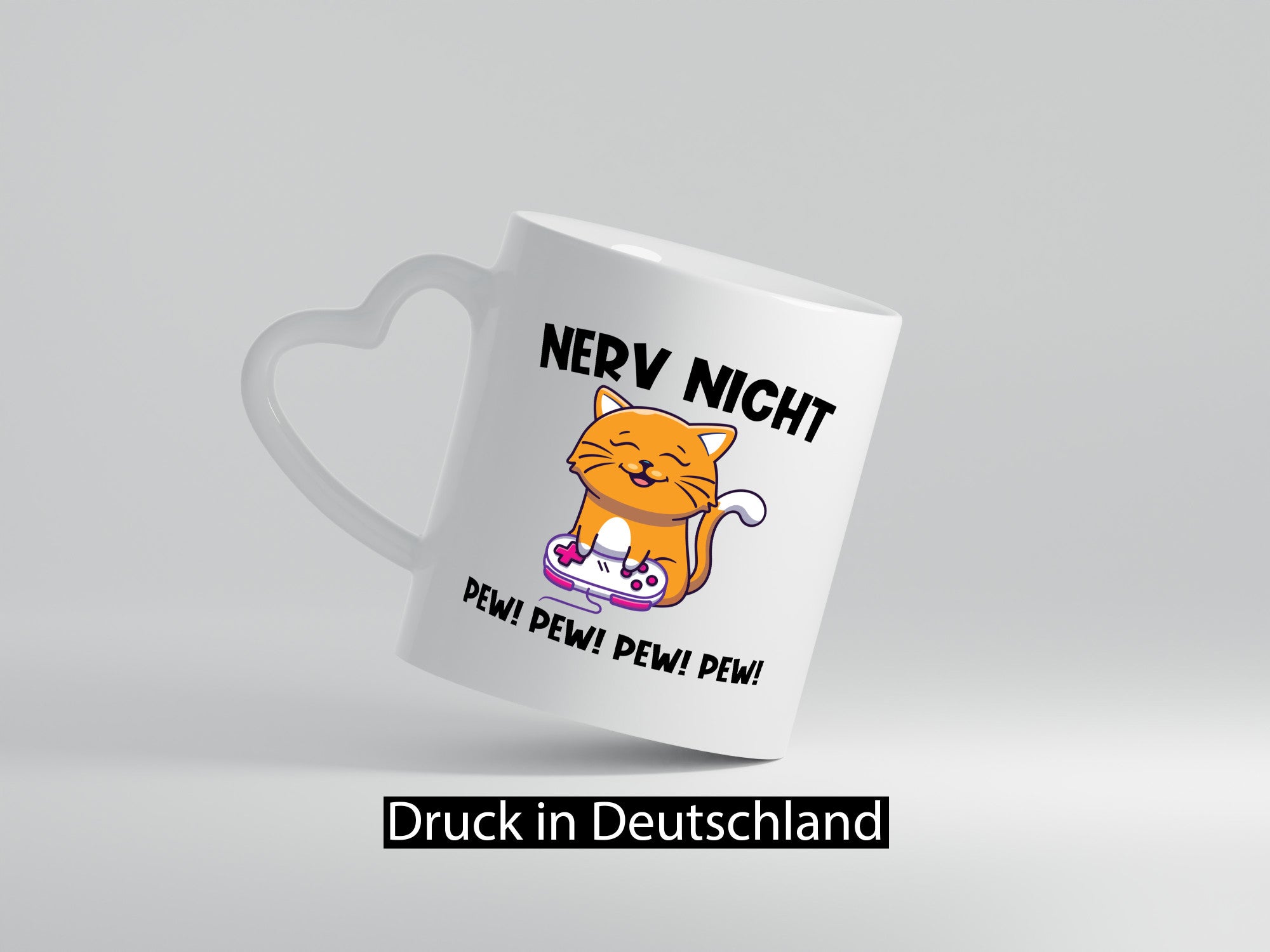 Nerv nicht pew | Katze Zocken Gamer Humor Tierliebhaber Geschenkidee Tasse