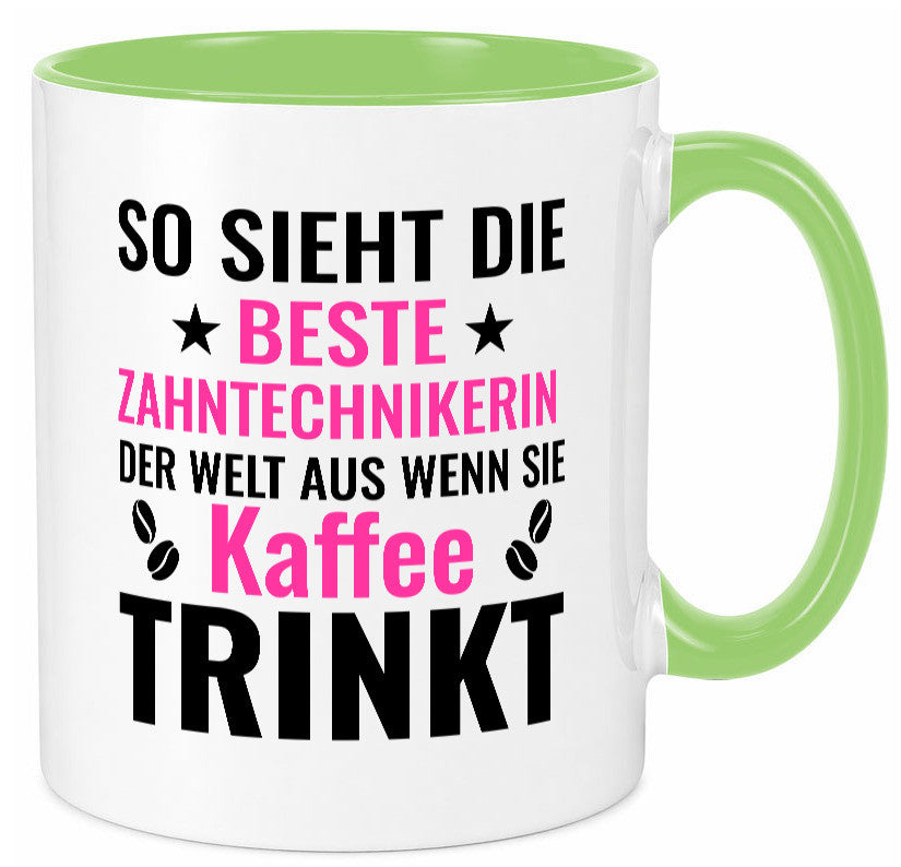 Kaffee trinkt: Zahntechnikerin | Zahnmedizin lustiger Spruch Geschenk Humor Tasse