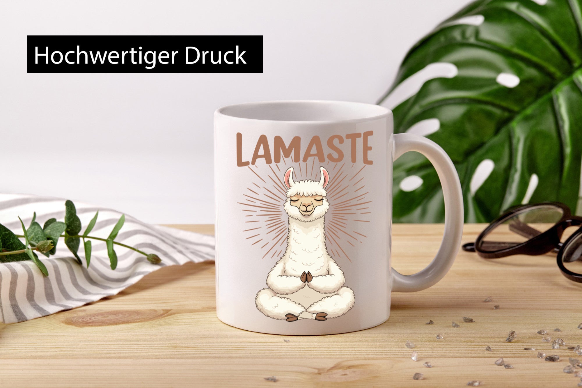 Lamaste | Lama Namaste lustiger Spruch Geschenk Humor Geschenkidee Tasse