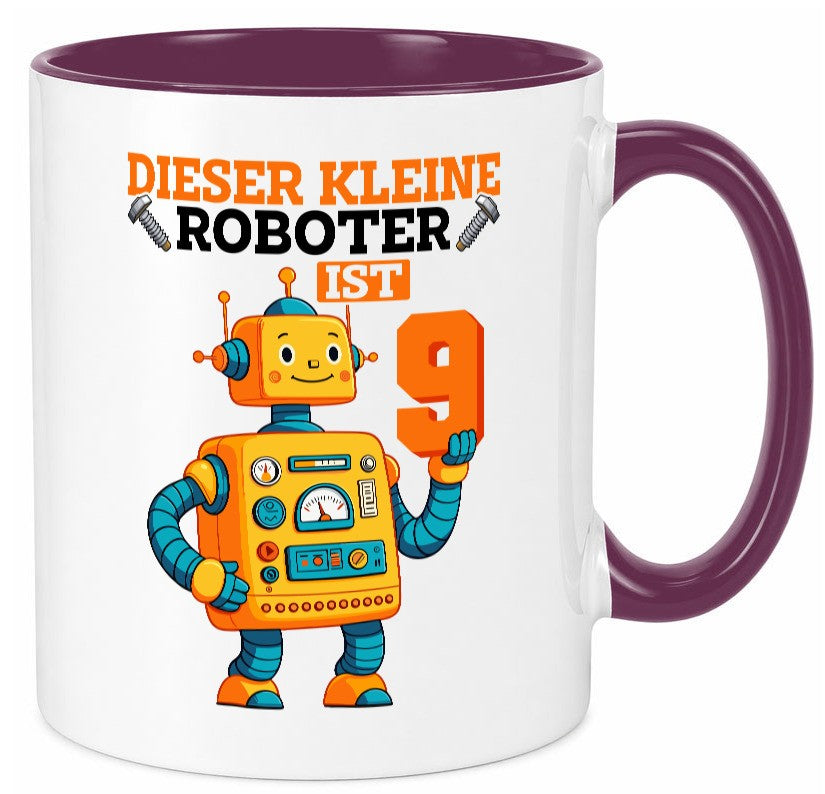 9. Geburtstag | 9 Jahre Roboter Junge lustig Geschenkidee Geschenk Tasse