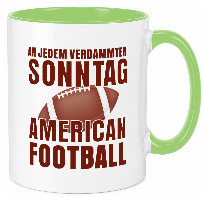 American Football | Sportfan Motiv jeden Sonntag Humor Geschenkidee Tasse