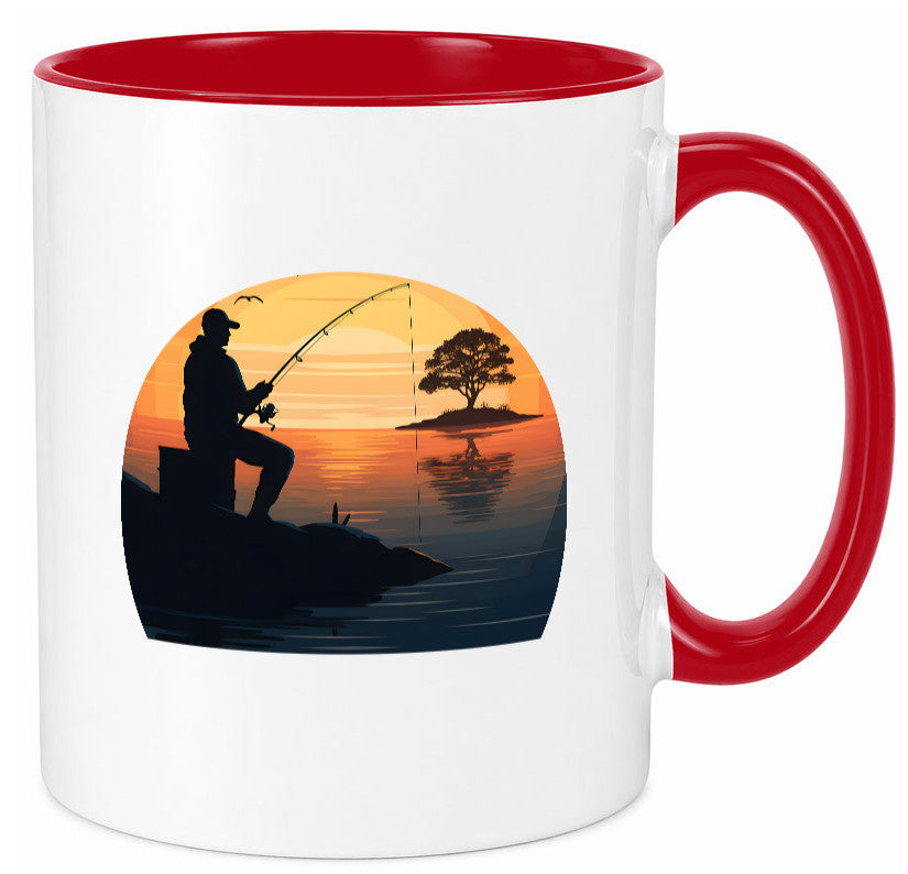 Angler | Sonnenuntergang Fischer Fische Angeln v2 Geschenk Humor Geschenkidee