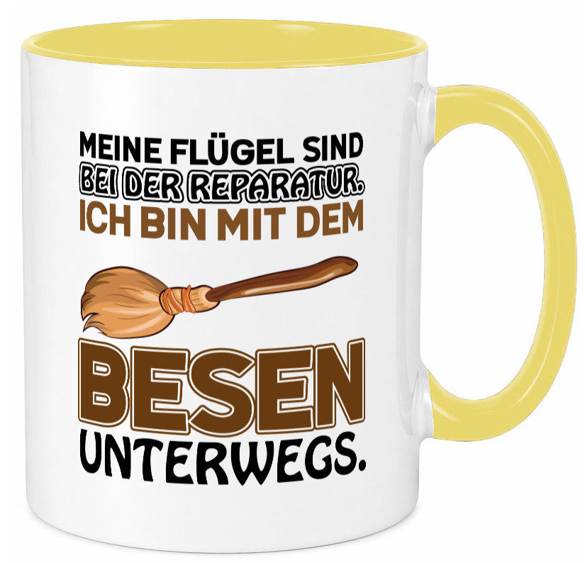 Flügel Reperatur lustig Humor Geschenkidee Geschenk Tasse