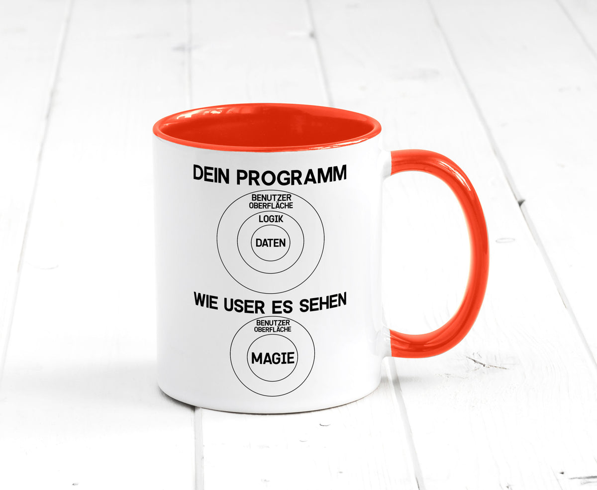 Wie User dein Programm sehen | Programmierer Magie Witz Geschenkidee Humor Tasse
