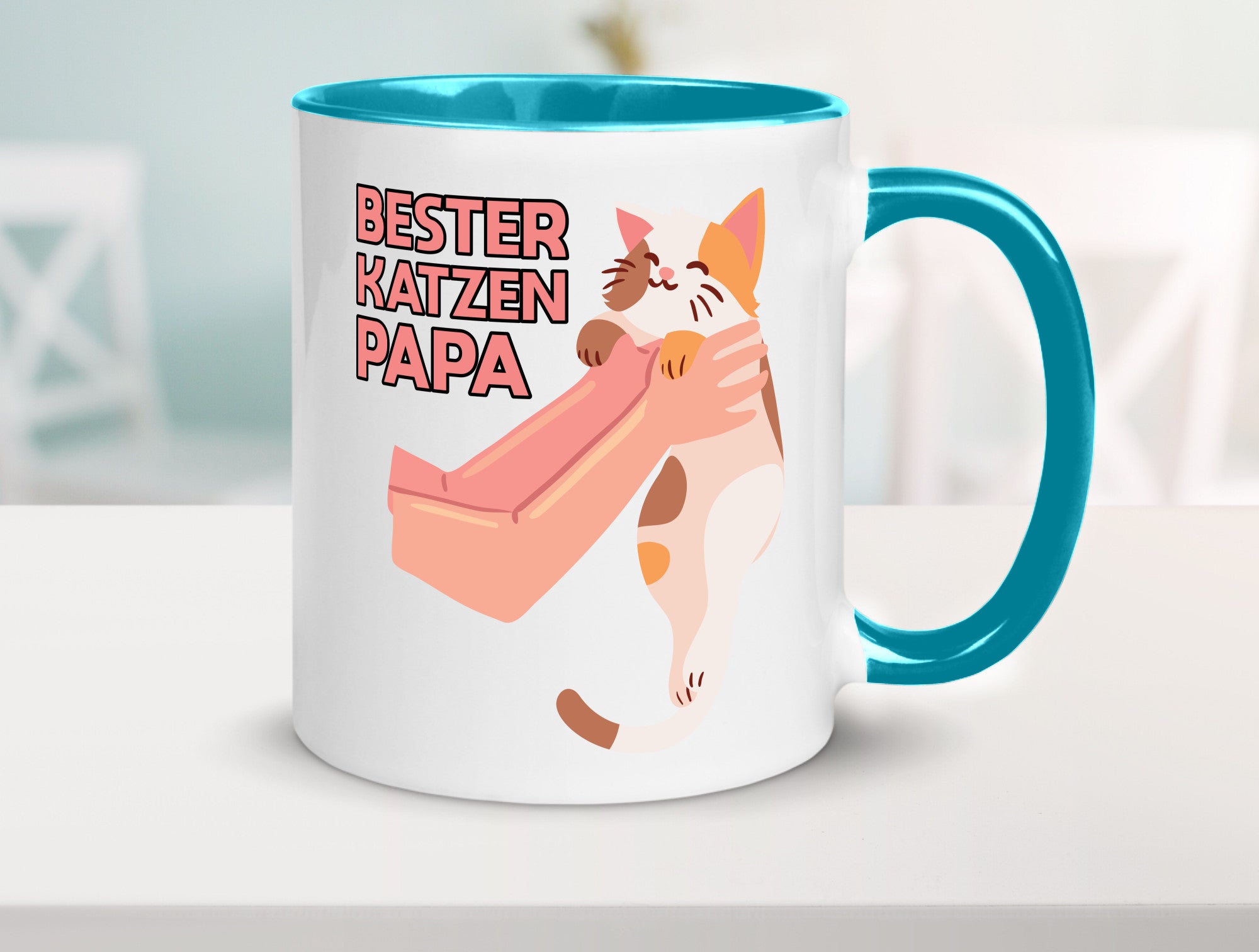 Bester Katzenpapa | Katze Gabel Geschenk Tierliebhaber Humor lustiger Spruch