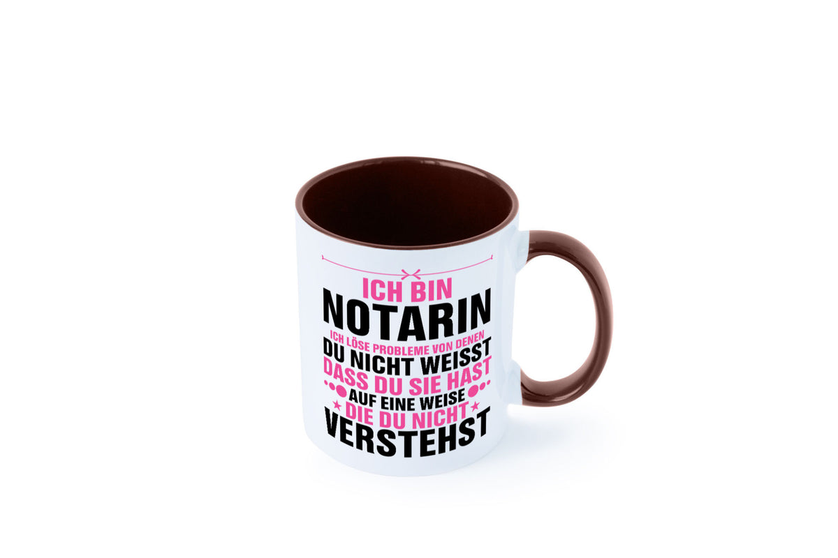 Löse Probleme: Notarin | Juristin v2 lustiger Spruch Geschenk Humor Tasse