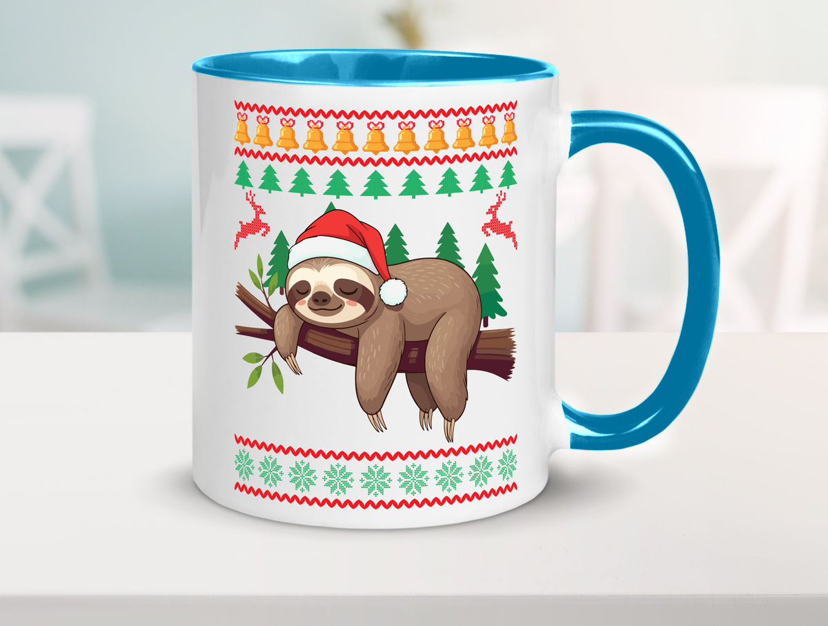 Ugly Christmas | Faultier Weihnachtsfaultier v2 lustig Tierliebhaber Humor Tasse