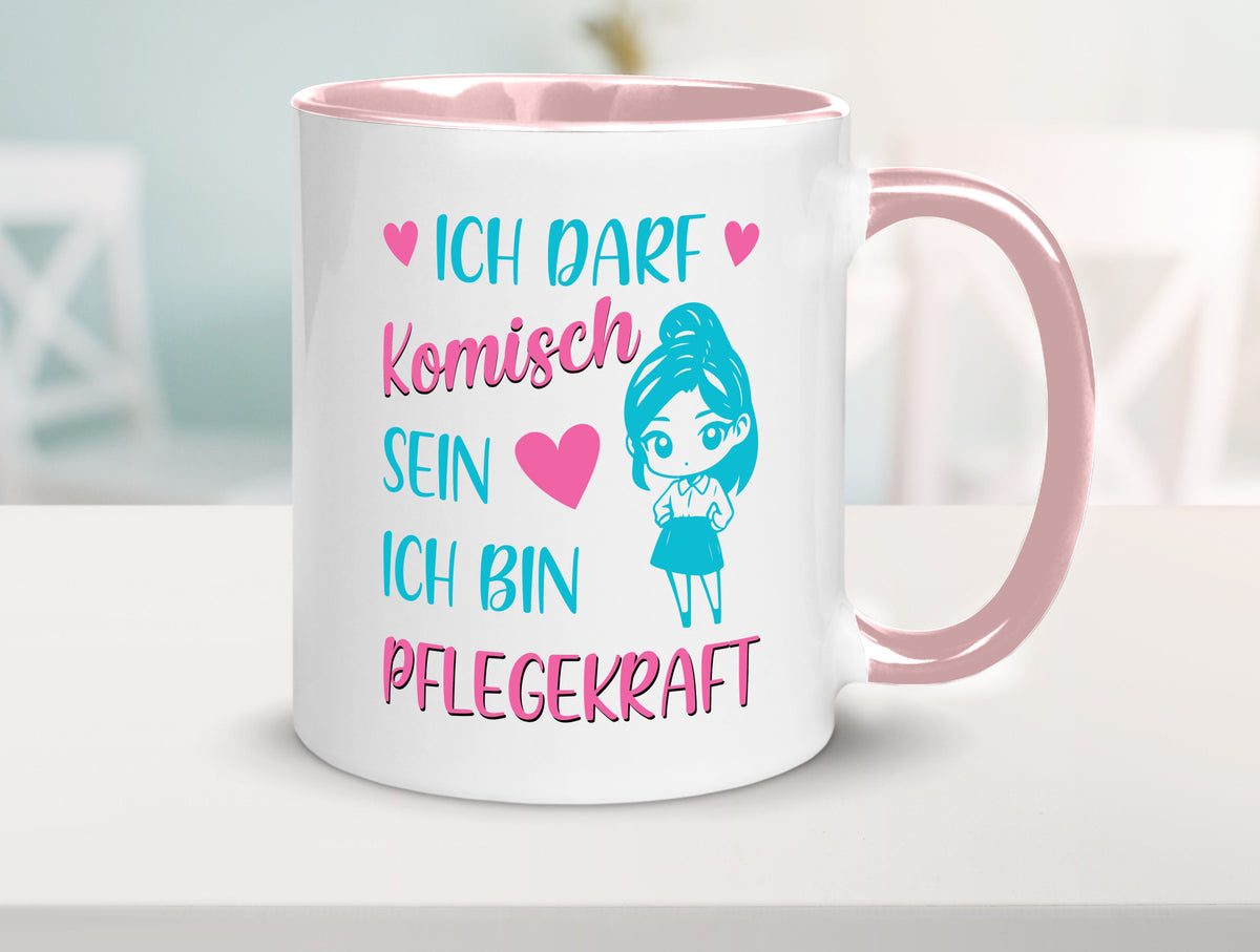 Ich darf komisch sein | Pflegekraft Geschenkidee Humor Tasse