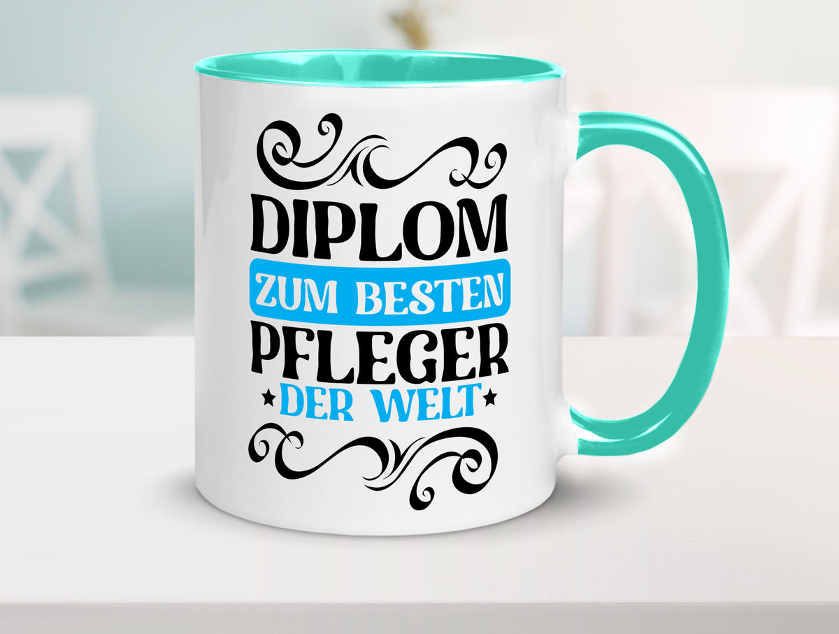 Bester Pfleger der Welt | Altenpfleger Pflegekraft lustig Humor Geschenkidee Tasse