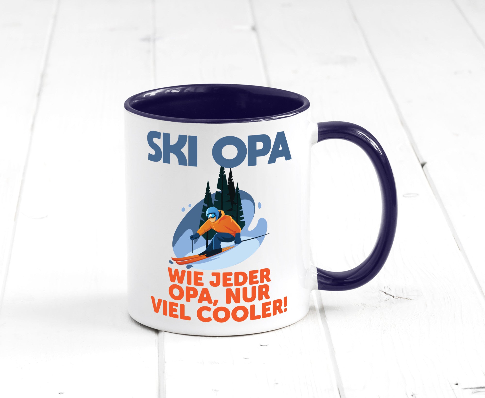 Ski Opa, normal, nur cooler | Skifahrer Bäume Schnee Geschenkidee Familie Humor