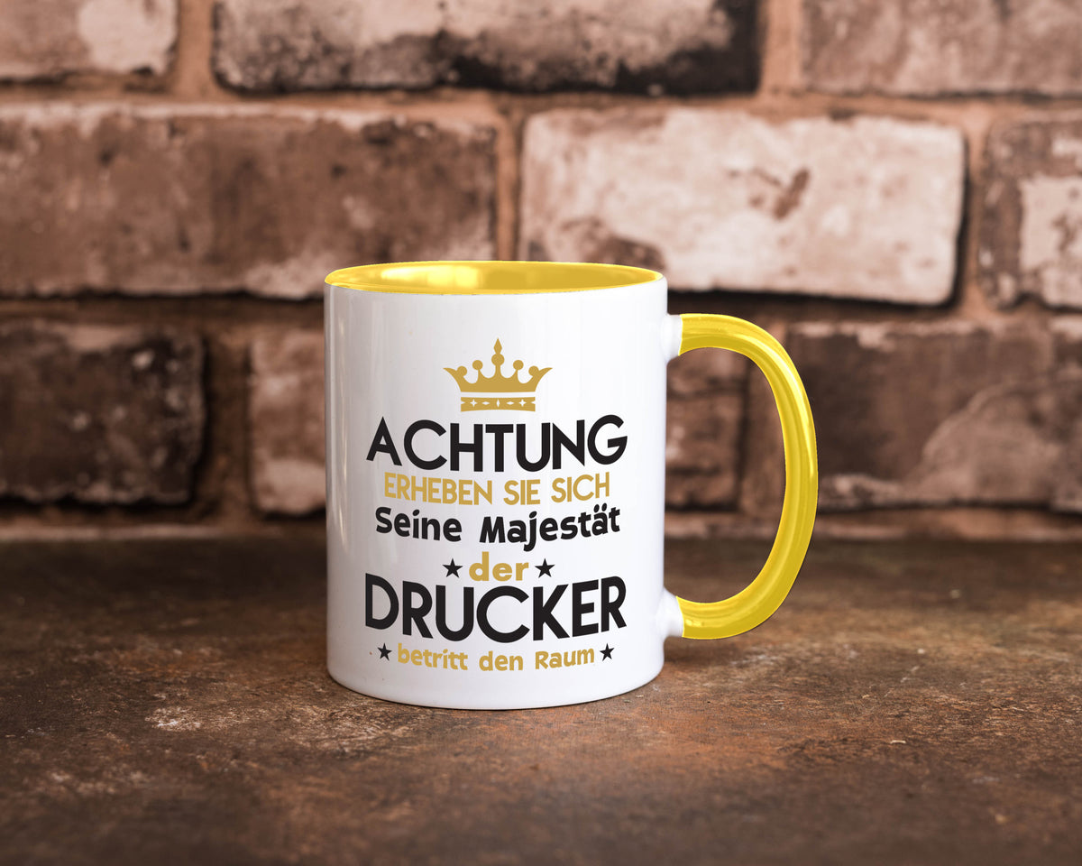 Seine Majestät Drucker | Druckerei Print Medien Geschenkidee Humor Tasse