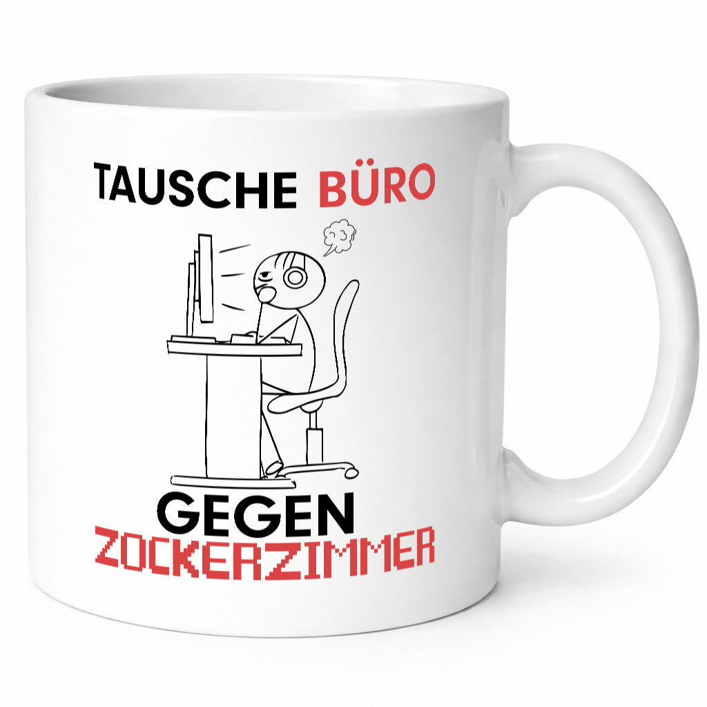Tausche Büro | Zocker Gamer Videospiele Nerd Comic lustiger Spruch Geschenk